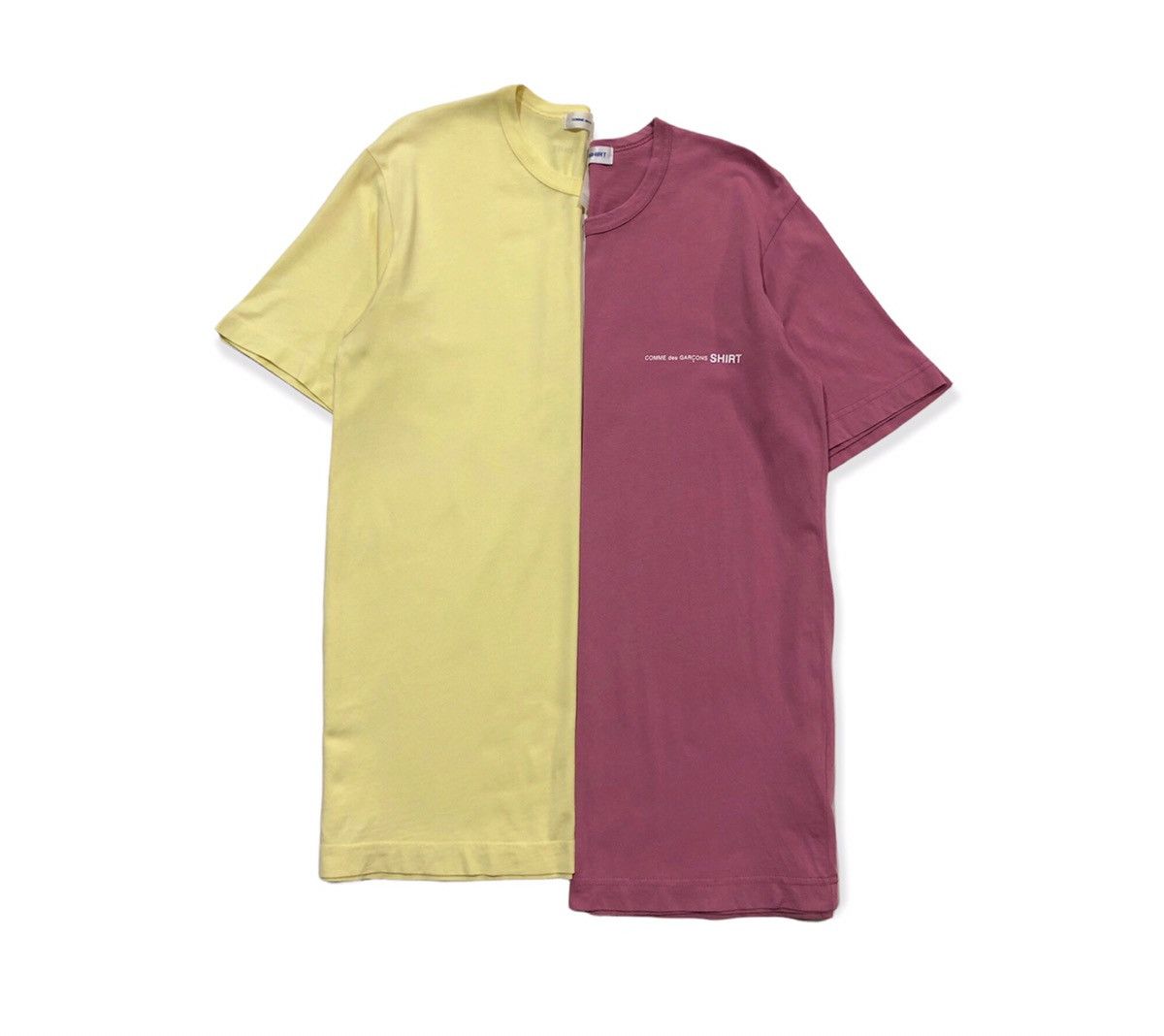 image of Comme Des Garcons Homme x Comme Des Garcons Shirt 2Pack Cdgs Tees in Yellow/Purple (Size Medium)