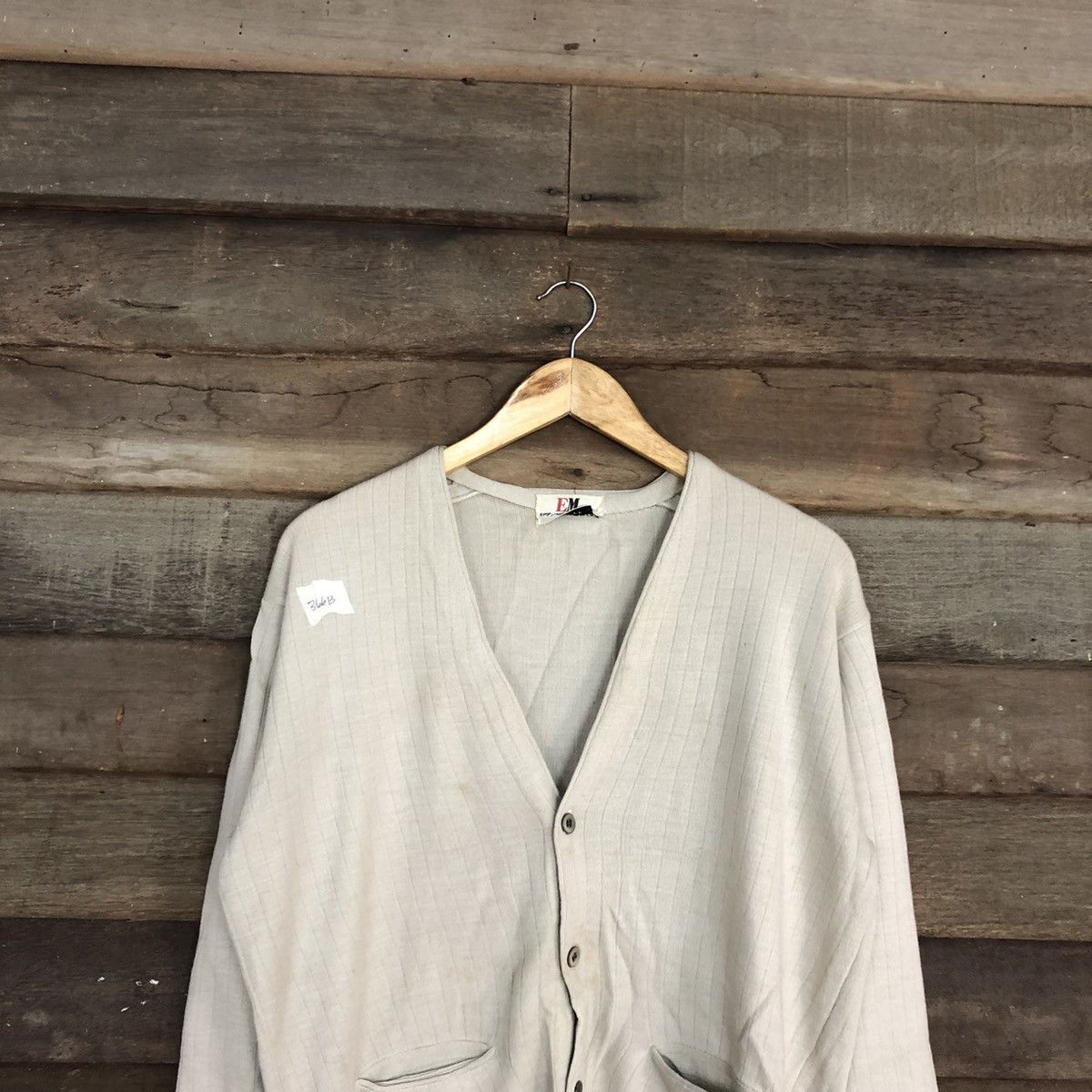 Homespun Knitwear Eagle Moon Meriswear plain vintage knitwear Cardigan #366B Size US L / EU 52-54 / 3 - 9 Thumbnail