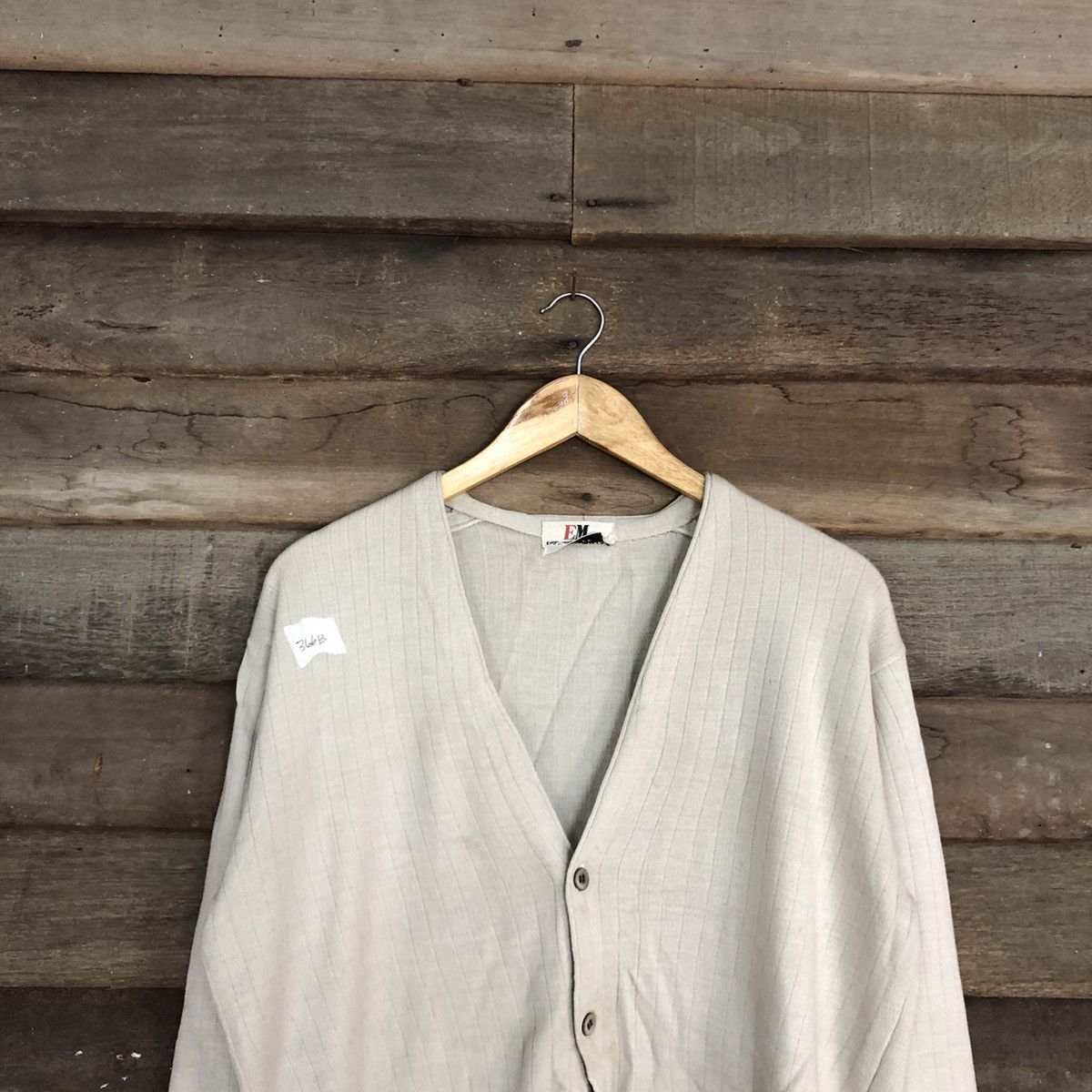 Homespun Knitwear Eagle Moon Meriswear plain vintage knitwear Cardigan #366B Size US L / EU 52-54 / 3 - 2 Thumbnail