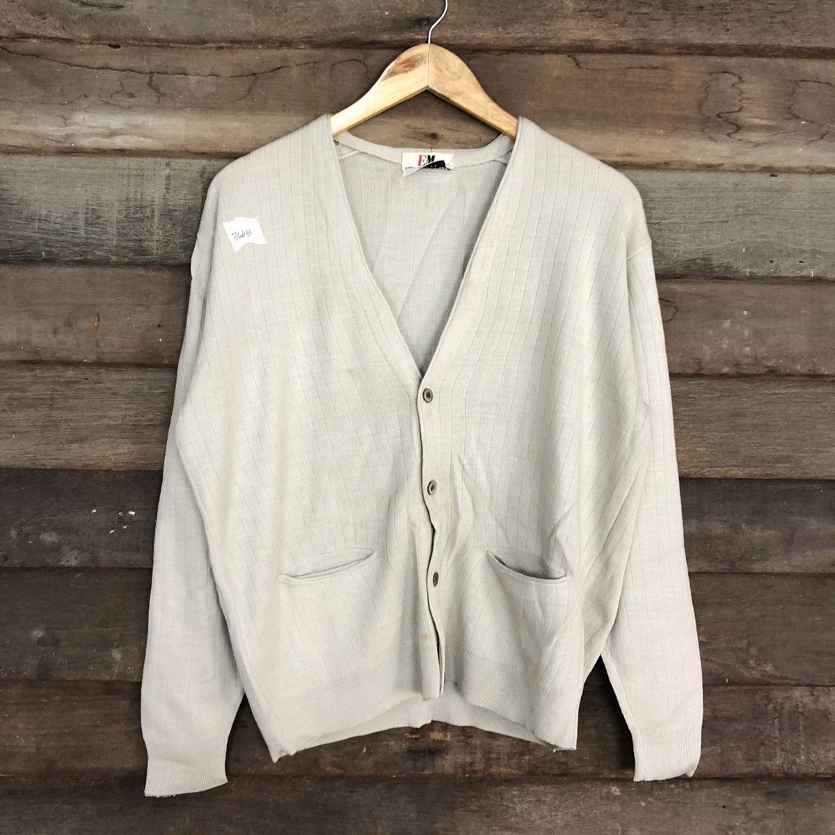 Homespun Knitwear Eagle Moon Meriswear plain vintage knitwear Cardigan #366B Size US L / EU 52-54 / 3 - 8 Thumbnail