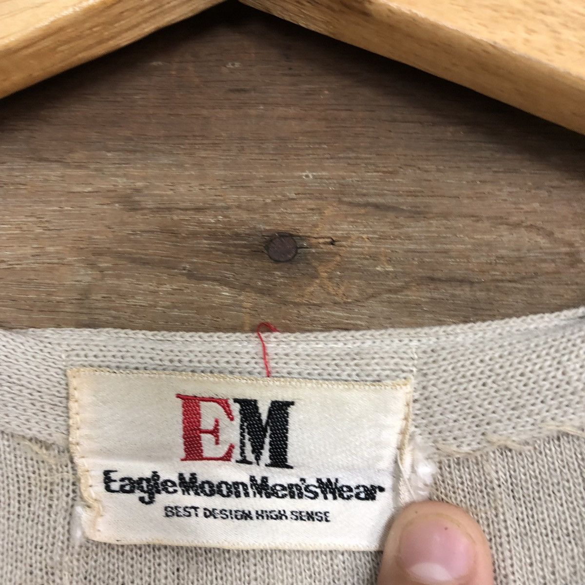 Homespun Knitwear Eagle Moon Meriswear plain vintage knitwear Cardigan #366B Size US L / EU 52-54 / 3 - 11 Thumbnail