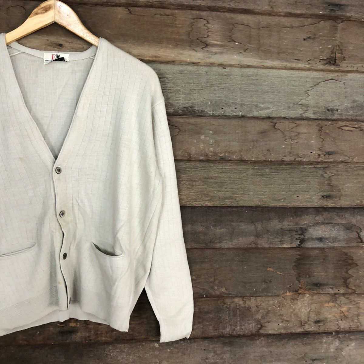 Homespun Knitwear Eagle Moon Meriswear plain vintage knitwear Cardigan #366B Size US L / EU 52-54 / 3 - 5 Thumbnail