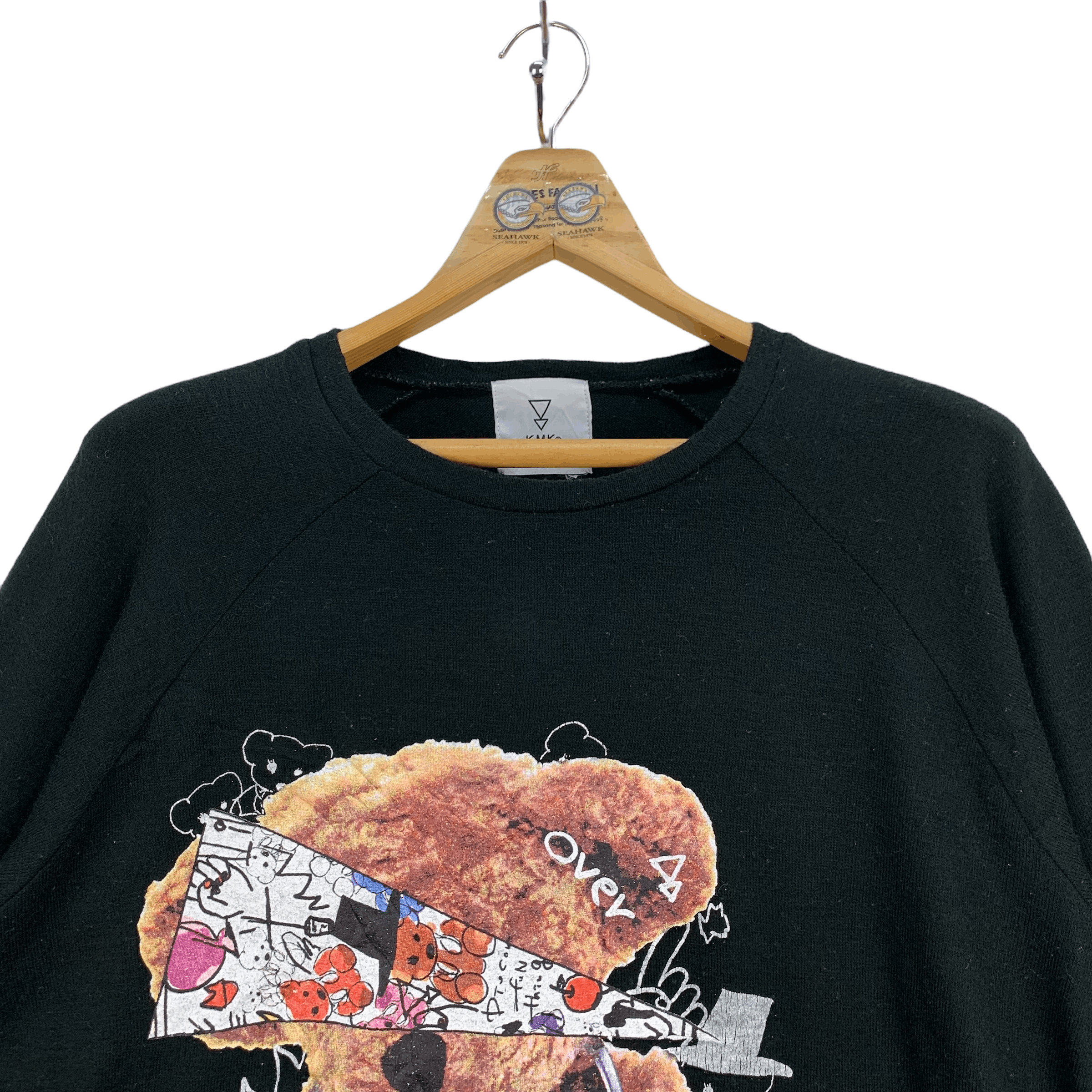 Japanese Brand KMK Japan Brand Teddy Bear Big Logo Sweater #4037-140 Size XL / US 12-14 / IT 48-50 - 2 Thumbnail