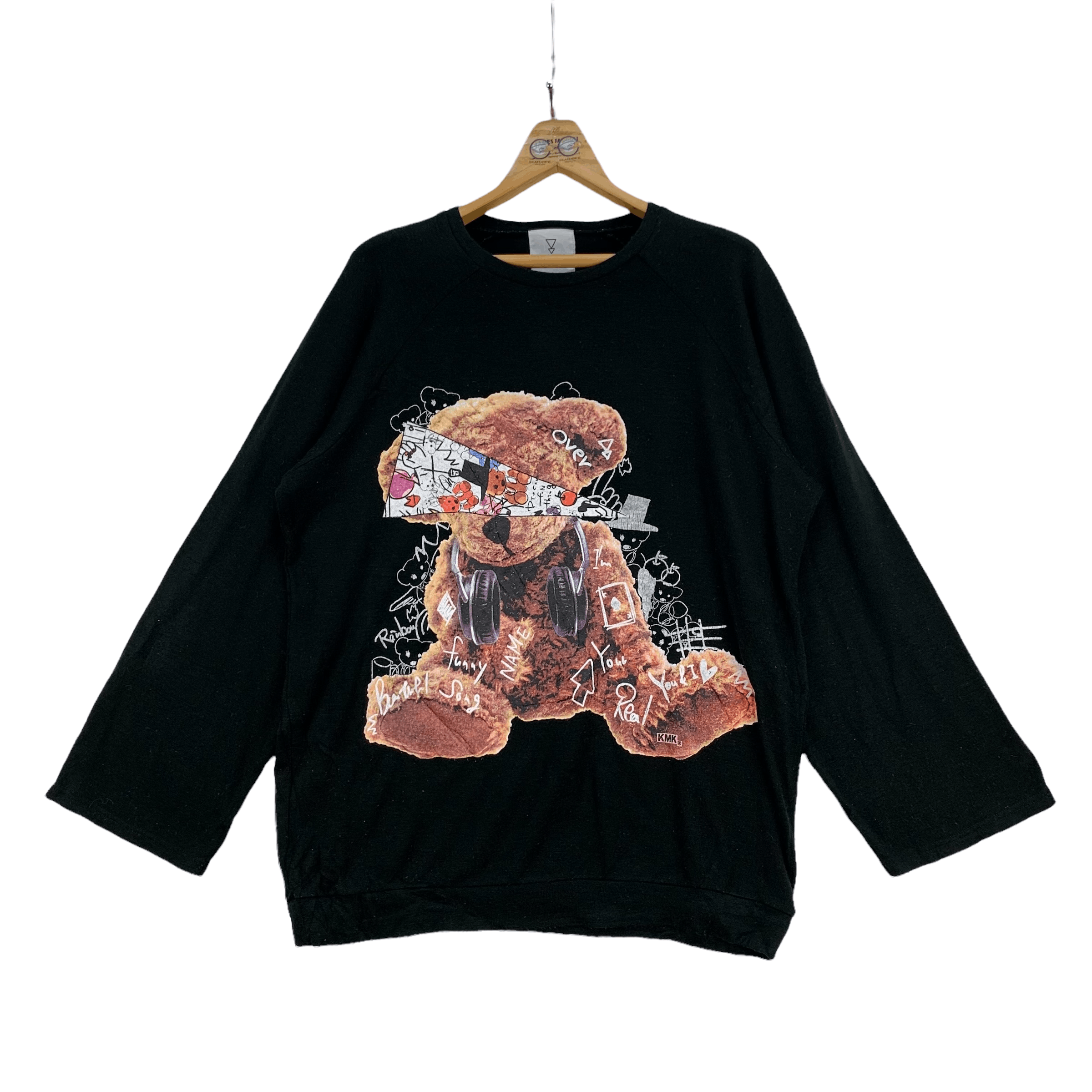 Japanese Brand KMK Japan Brand Teddy Bear Big Logo Sweater #4037-140 Size XL / US 12-14 / IT 48-50 - 1 Thumbnail