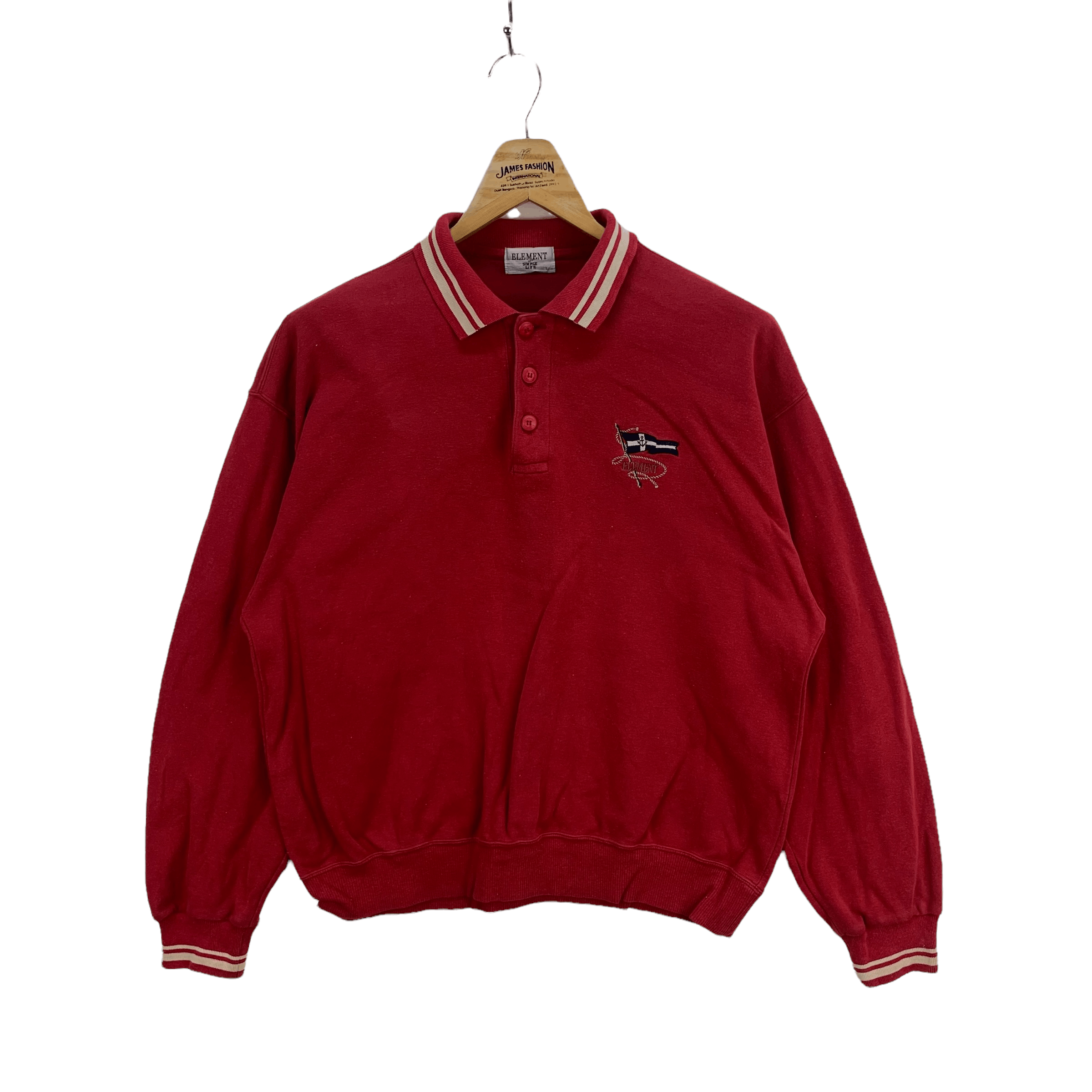 Element Small Logo Collared Sweatshirts 3898-135, Men’s (Size Large)