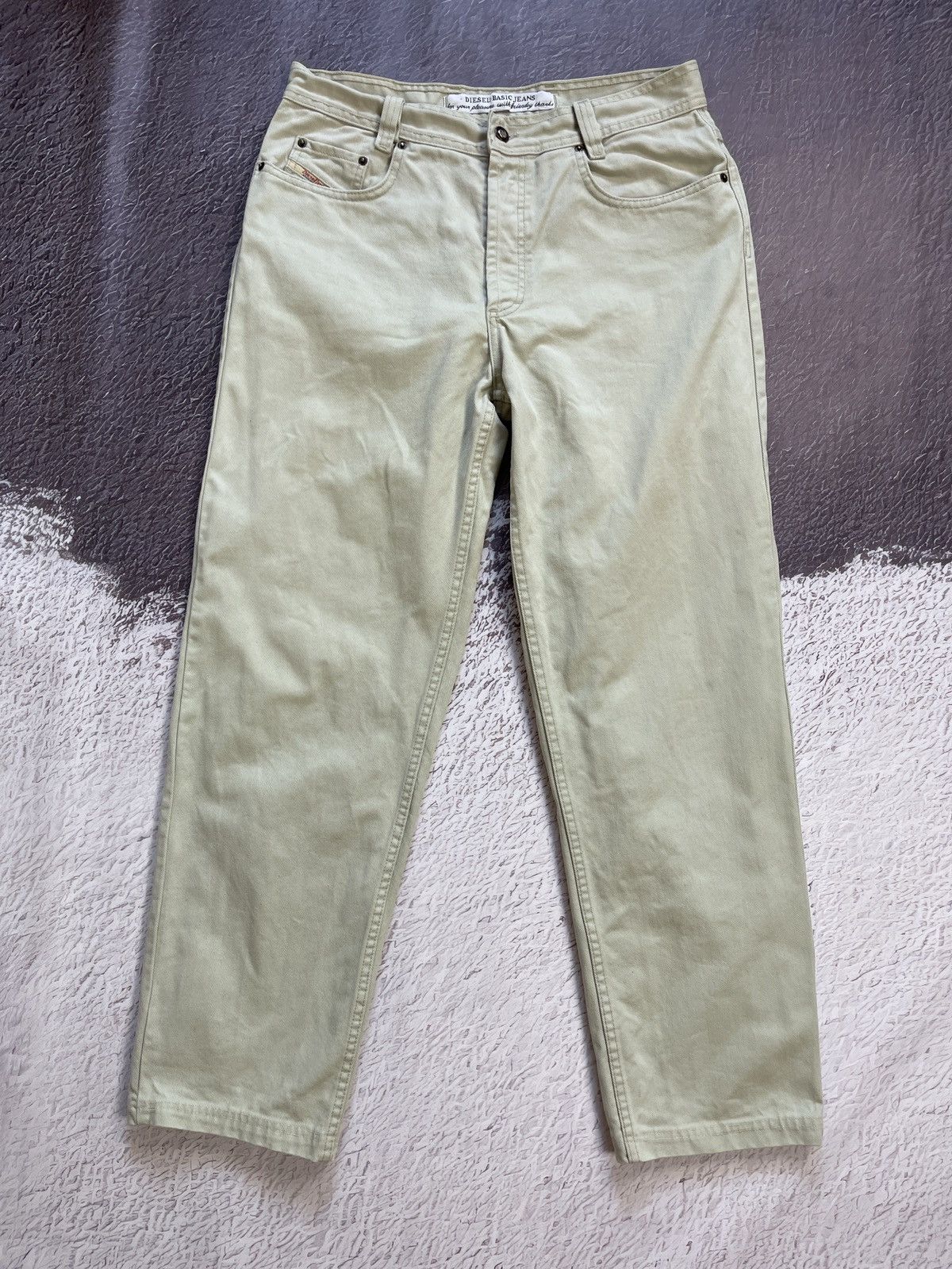 Diesel Diesel basic jeans vintage 90s beige mod snake denim jeans Size US 34 / EU 50 - 3 Thumbnail