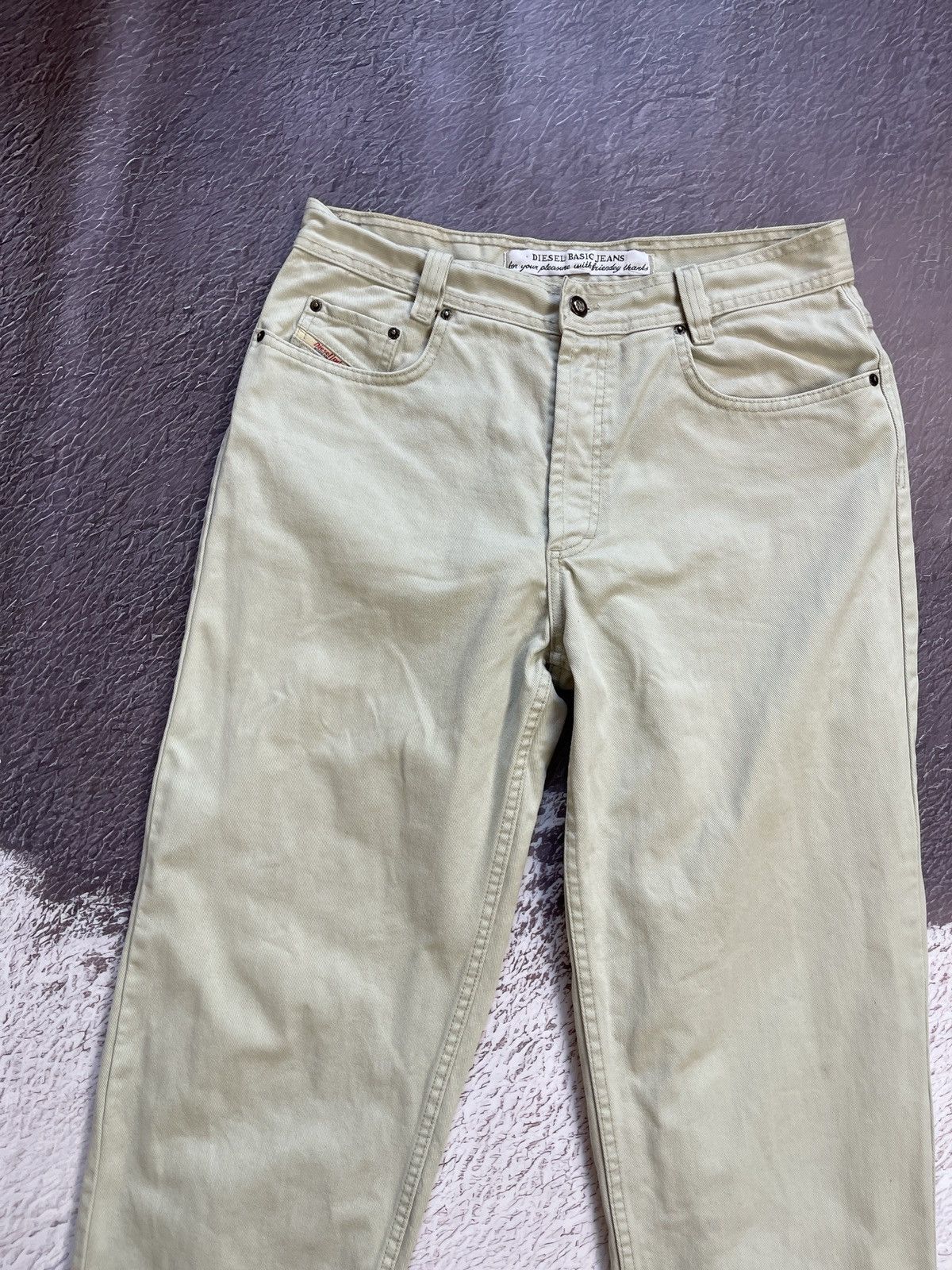 Diesel Diesel basic jeans vintage 90s beige mod snake denim jeans Size US 34 / EU 50 - 8 Thumbnail