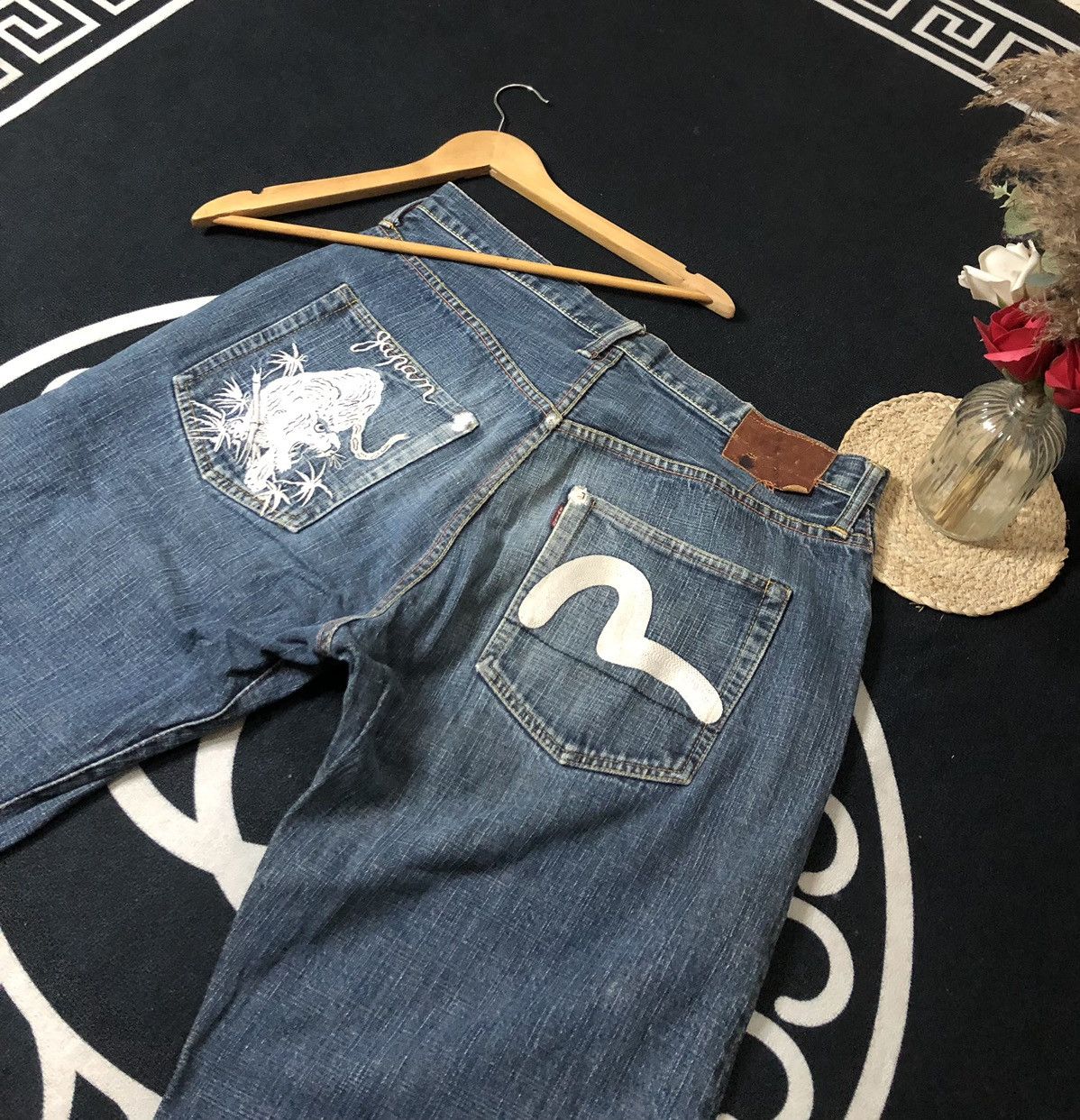 Evisu × Vintage VINTAGE EVISU SELVEDGE TIGER EMBROIDERY BACK POCKET DENIM Size US 35 - 2 Thumbnail
