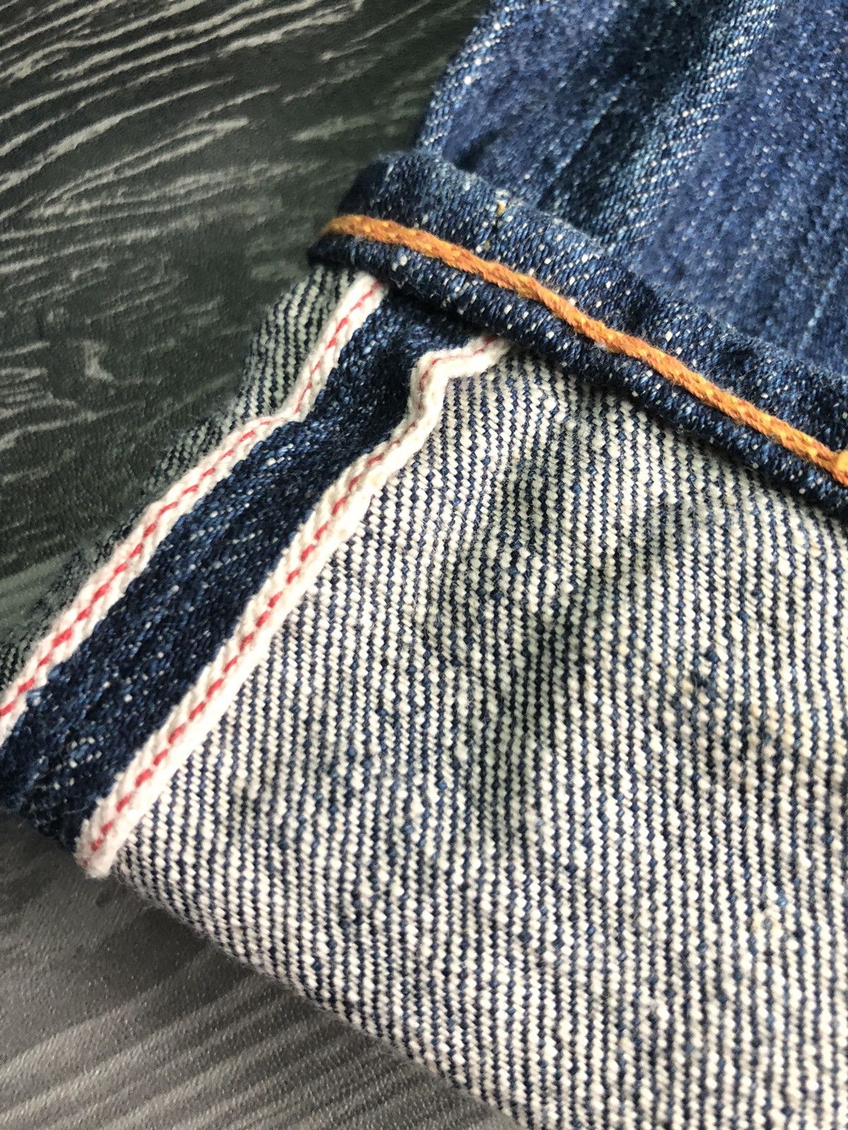Evisu × Vintage RARE🔥VINTAGE EVISU PARIS SELVEDGE DISTRESSED DENIM Size US 30 / EU 46 - 3 Thumbnail