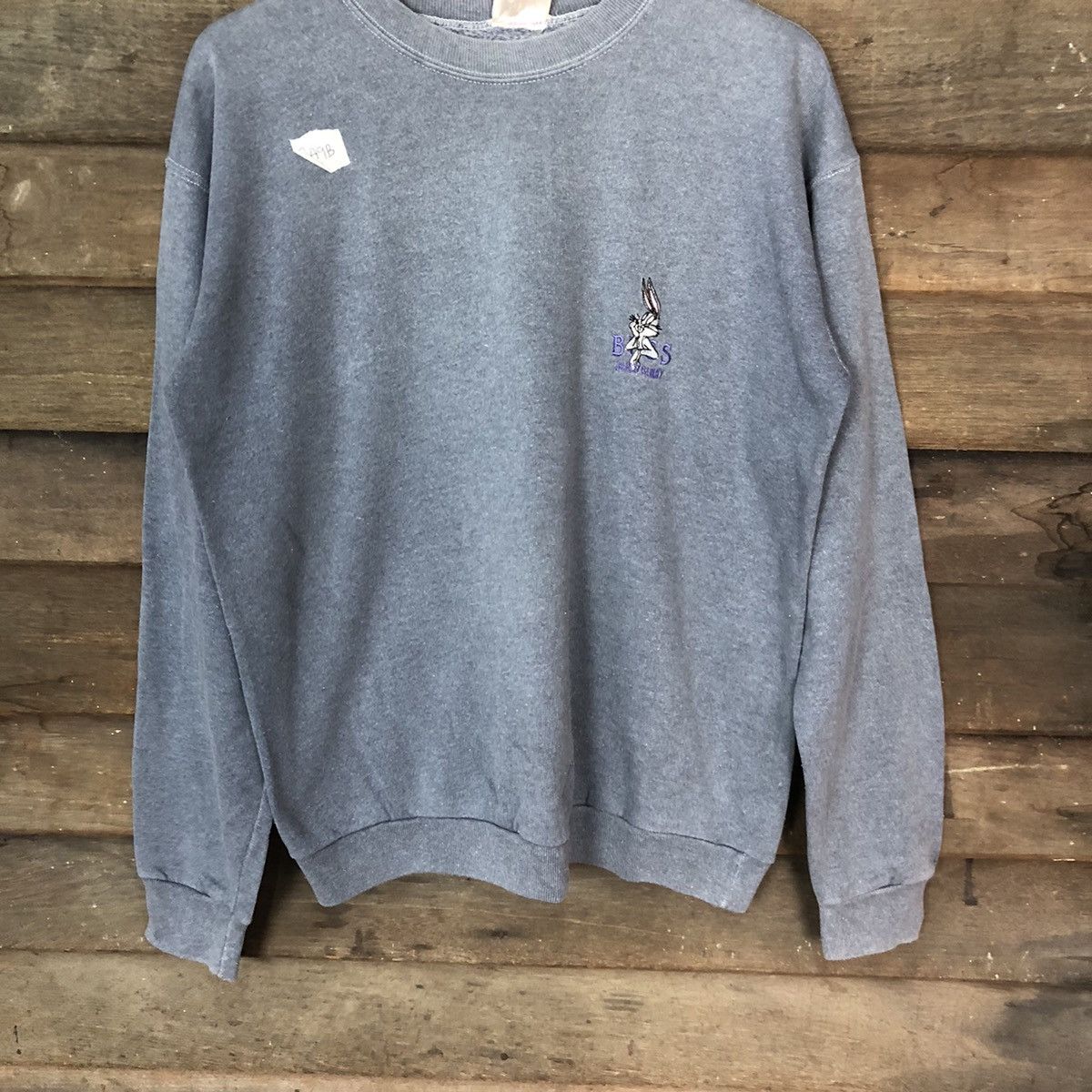 Cartoon Network Looney Tunes Bugs Bunny Vintage faded Grey Sweatshirt #349B Size US L / EU 52-54 / 3 - 3 Thumbnail