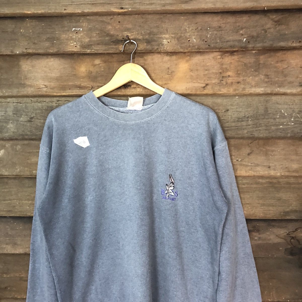 Cartoon Network Looney Tunes Bugs Bunny Vintage faded Grey Sweatshirt #349B Size US L / EU 52-54 / 3 - 2 Thumbnail
