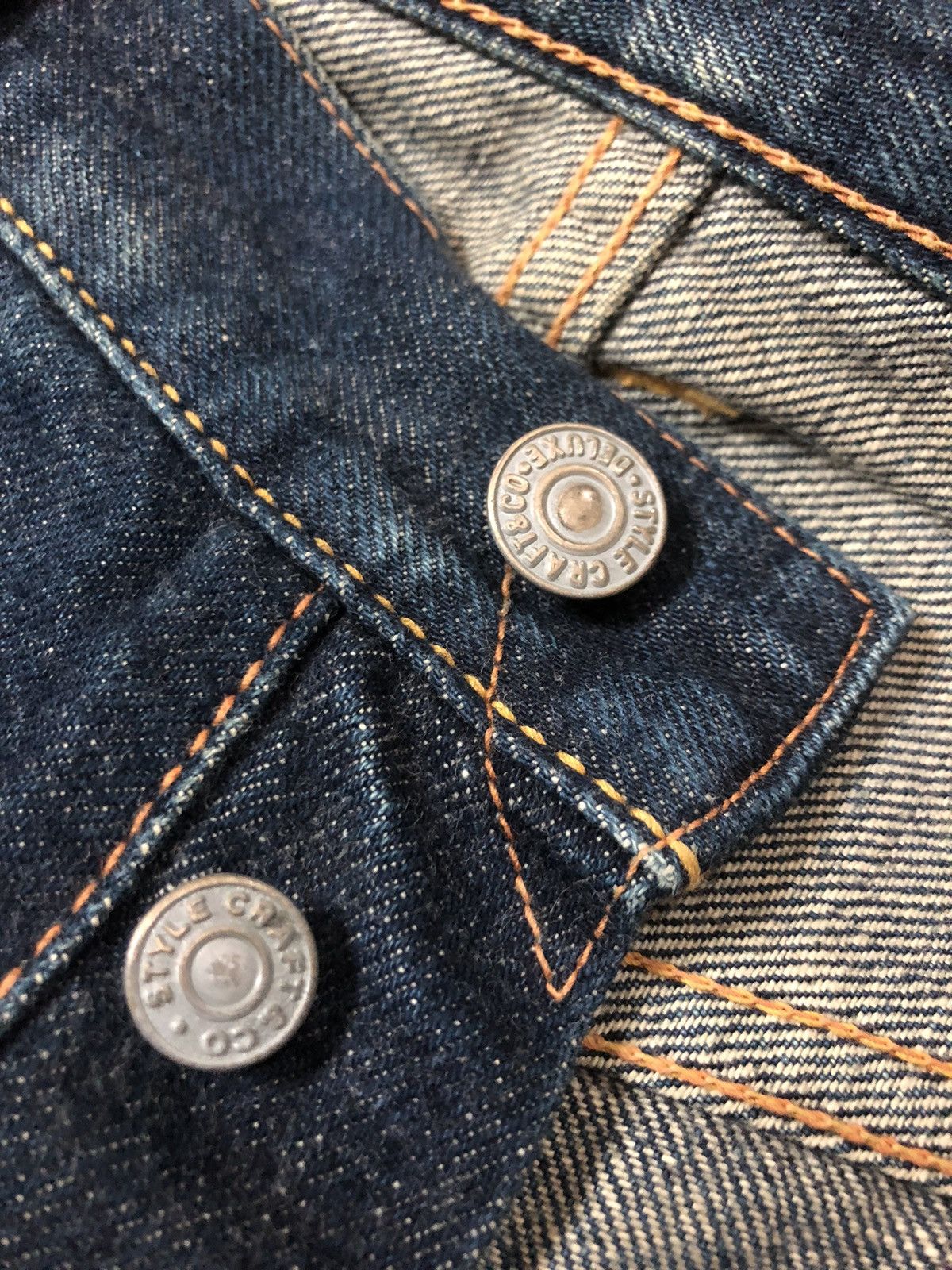 Evisu × Japanese Brand × Vintage VINTAGE EVISU YELLOW DAICOCK BUCKLE BACK DISTRESED SELVEDGE Size US 35 - 14 Thumbnail