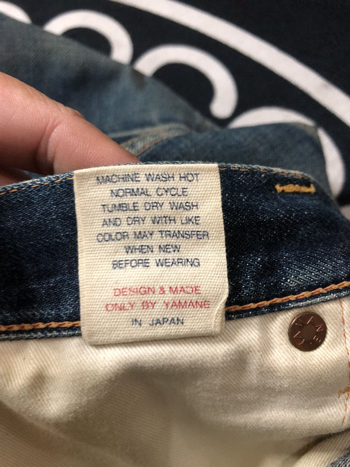 Evisu × Japanese Brand × Vintage VINTAGE EVISU YELLOW DAICOCK BUCKLE BACK DISTRESED SELVEDGE Size US 35 - 17 Thumbnail