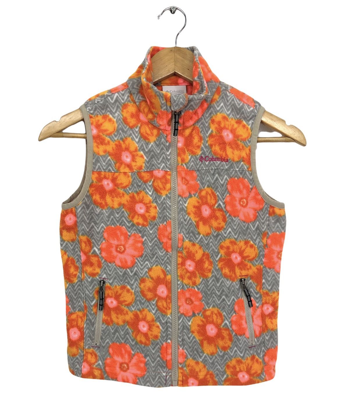 image of Columbia Floral Fleece Vest Jacket, Men's (Size XS)