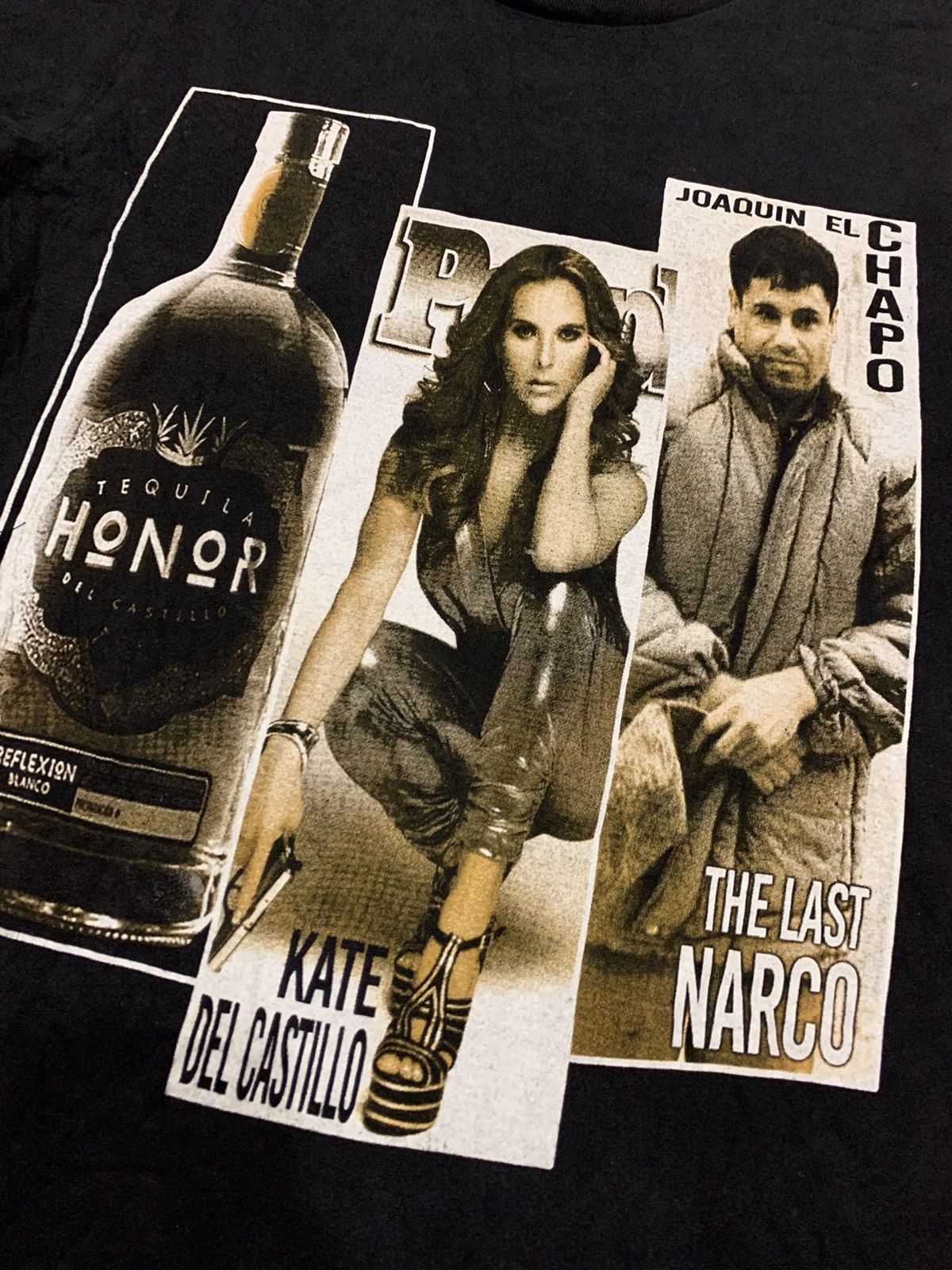 image of Mafia x Vintage El Chapo The Last Narco Mexican Drug Lord in Black, Men's (Size Small)