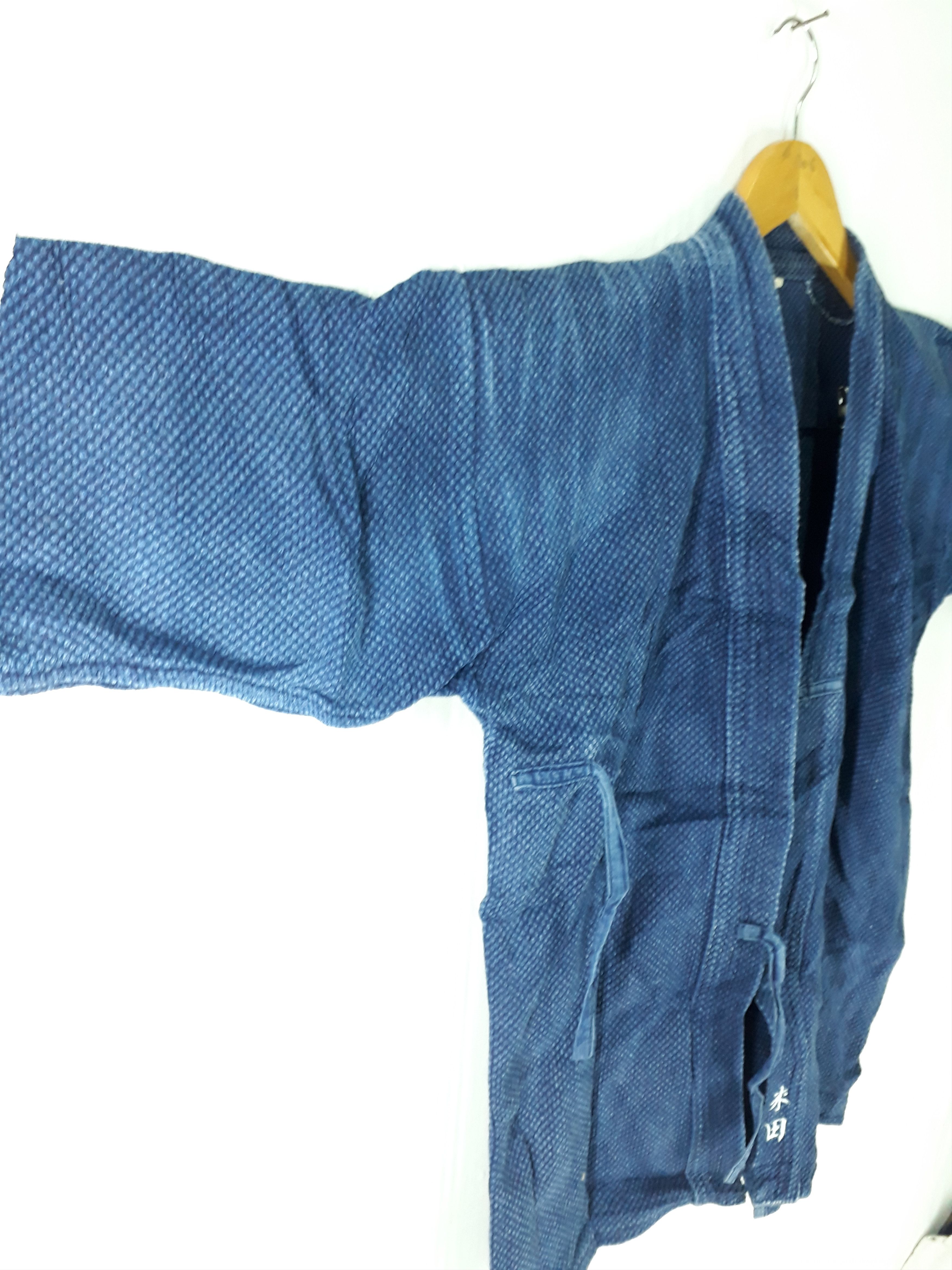 Indigo × Japanese Brand Sanjuro Hiroki Nakamura Style Noragi Farmer Work Kimono Size US M / EU 48-50 / 2 - 4 Thumbnail