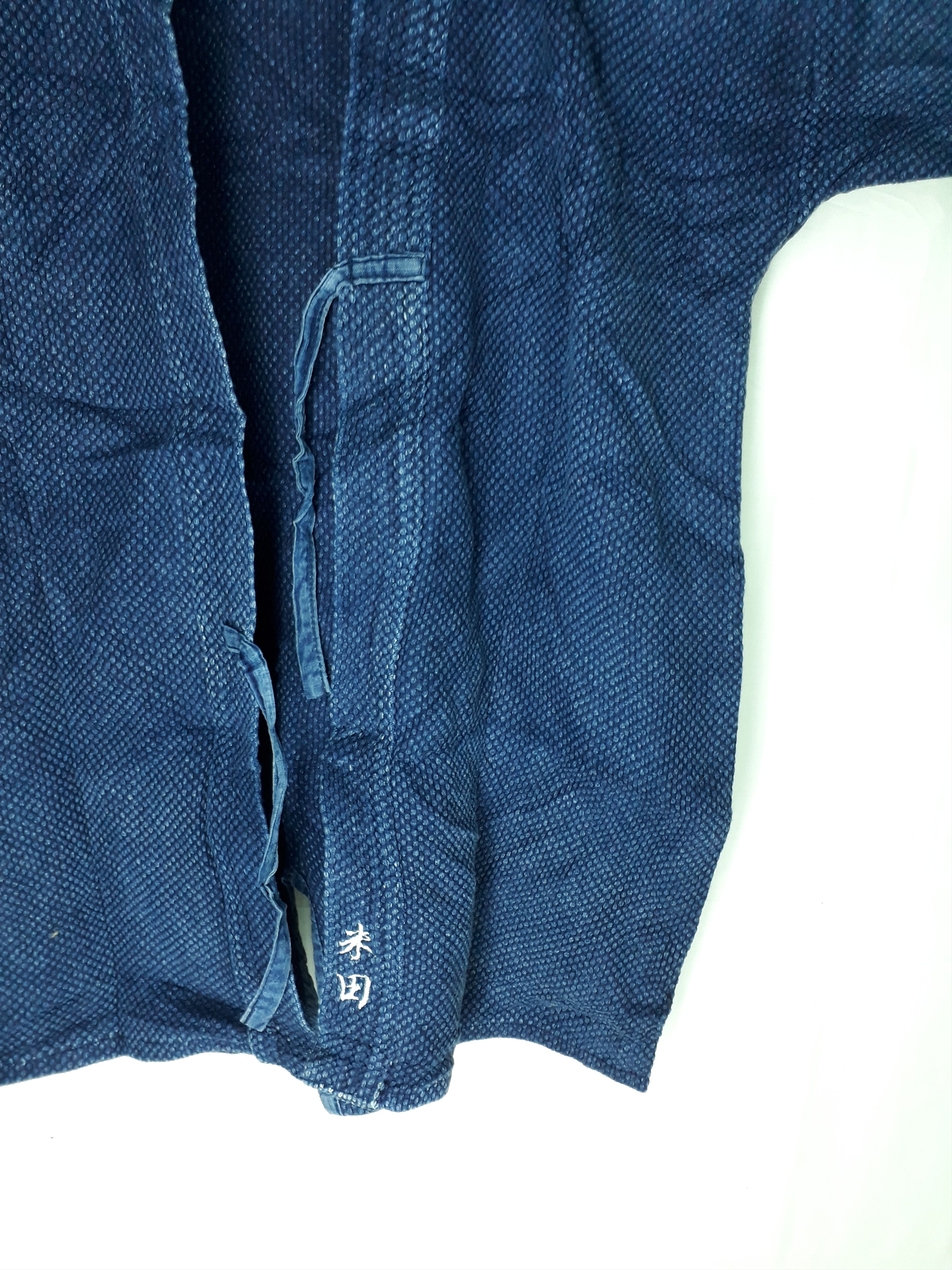 Indigo × Japanese Brand Sanjuro Hiroki Nakamura Style Noragi Farmer Work Kimono Size US M / EU 48-50 / 2 - 2 Thumbnail