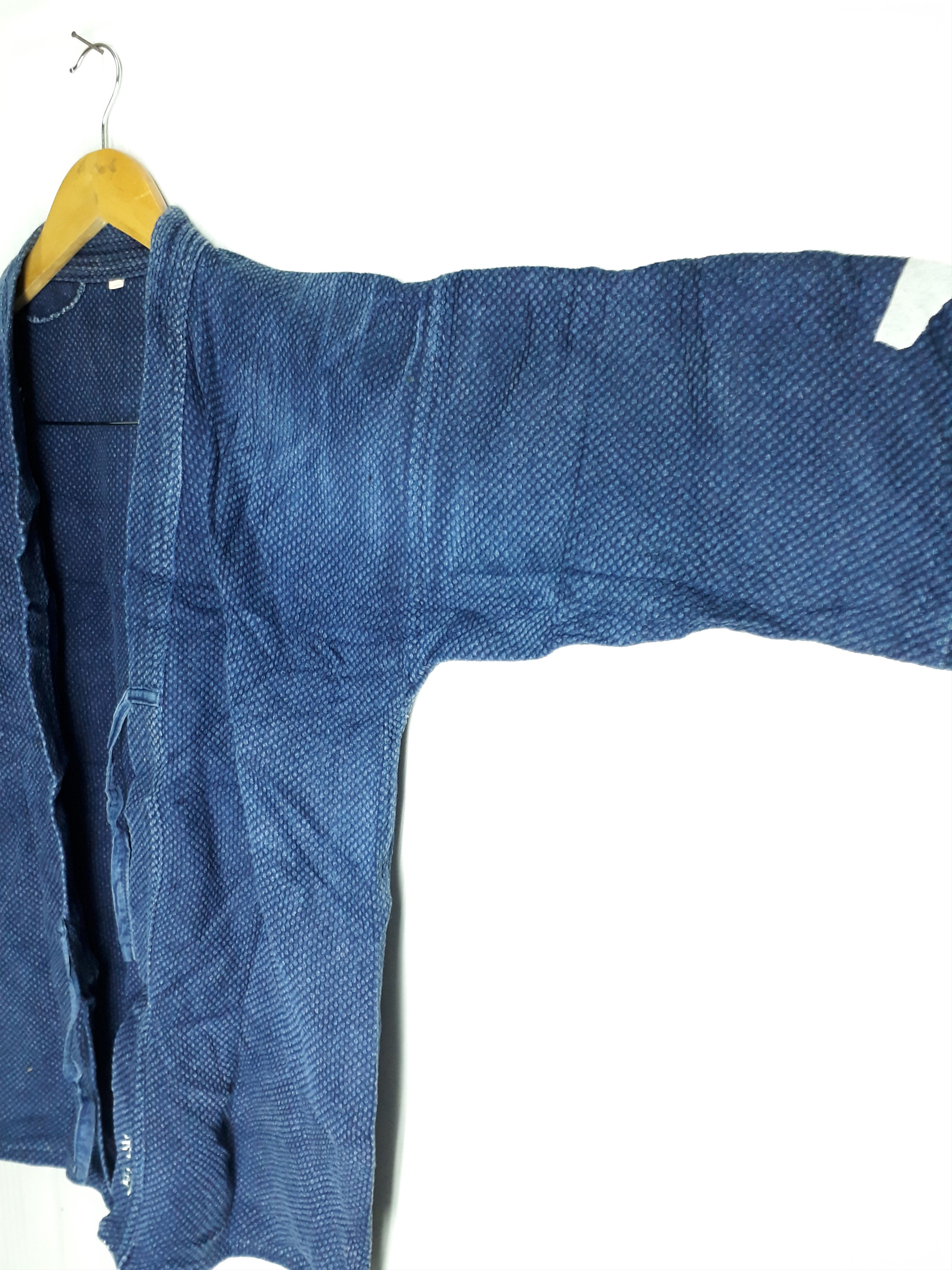 Indigo × Japanese Brand Sanjuro Hiroki Nakamura Style Noragi Farmer Work Kimono Size US M / EU 48-50 / 2 - 3 Thumbnail