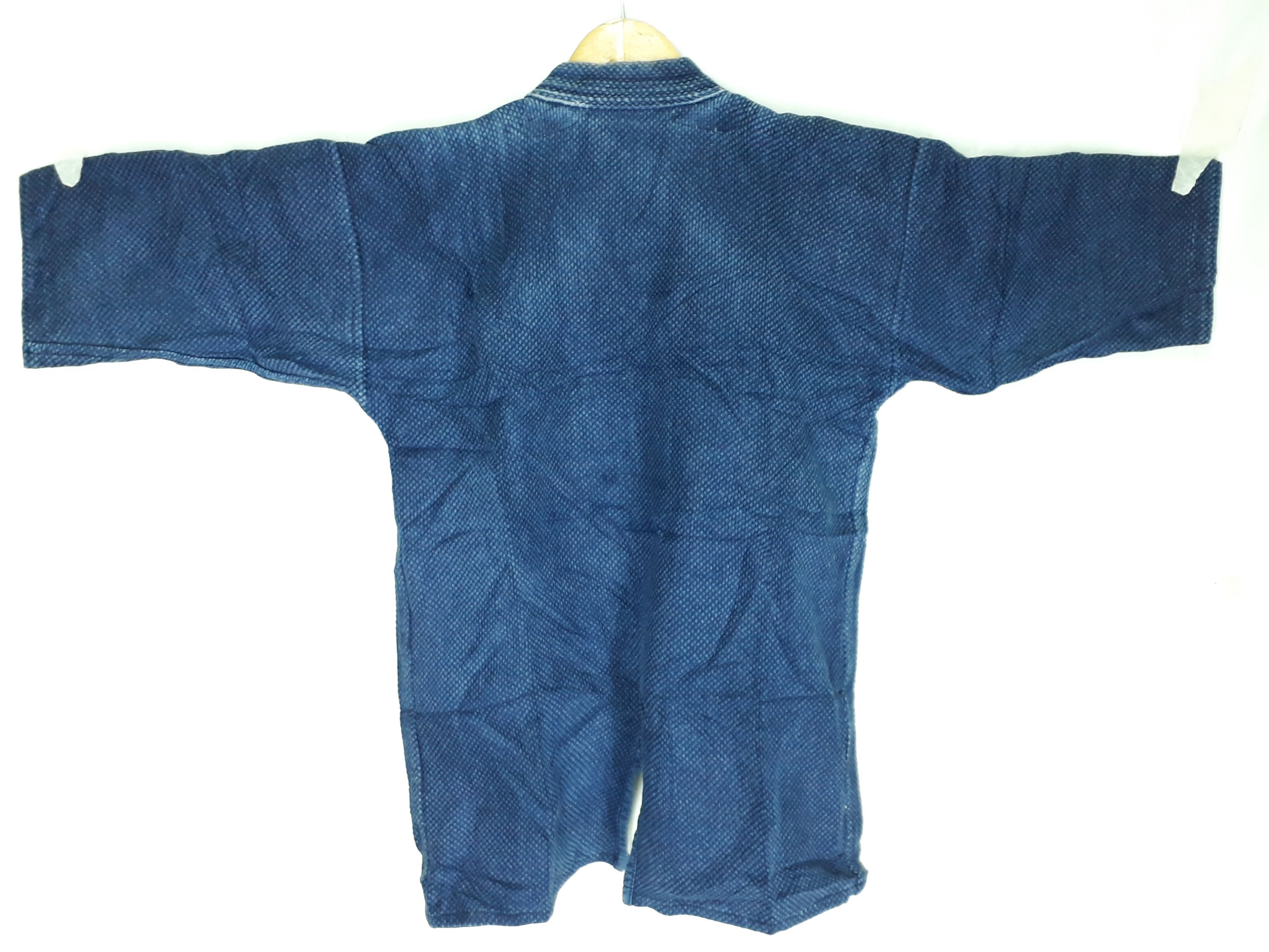 Indigo × Japanese Brand Sanjuro Hiroki Nakamura Style Noragi Farmer Work Kimono Size US M / EU 48-50 / 2 - 5 Thumbnail