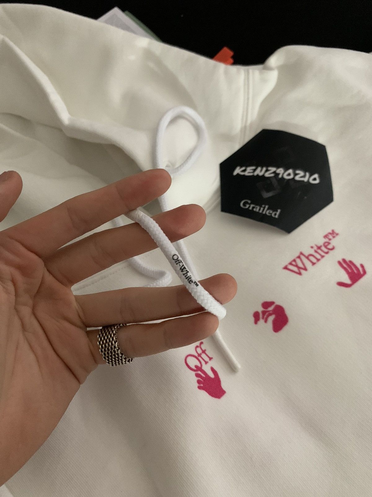 Off-White Off White Pink Paint Splatter Arrow Hoodie Size US L / EU 52-54 / 3 - 3 Thumbnail