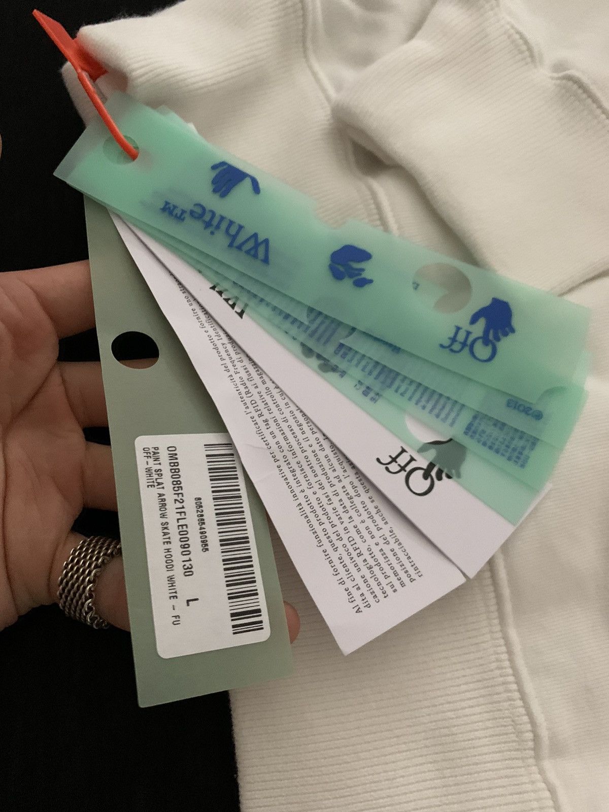 Off-White Off White Pink Paint Splatter Arrow Hoodie Size US L / EU 52-54 / 3 - 5 Thumbnail