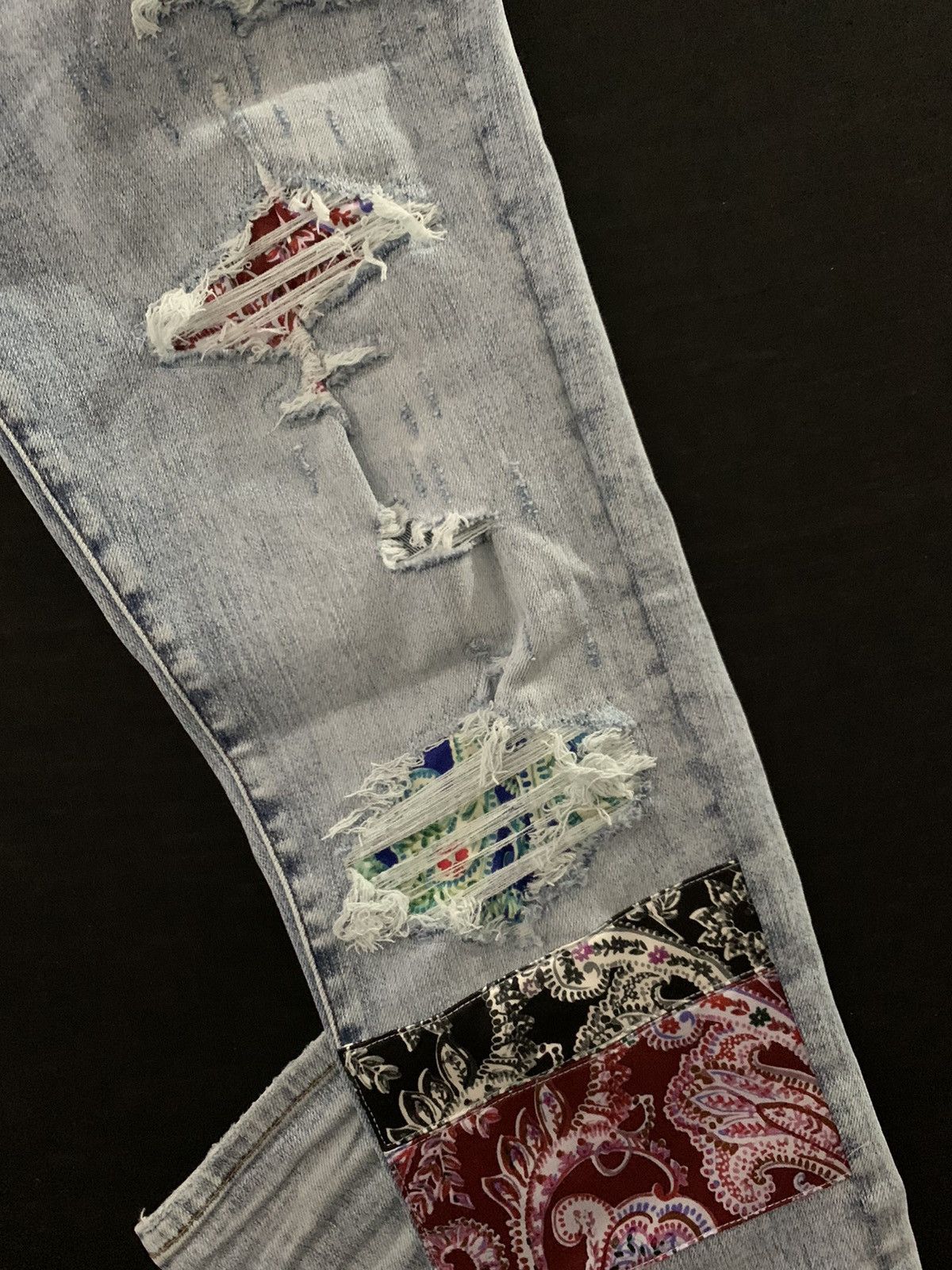 Amiri Amiri Blue Pajama Art Patch Jeans Size US 34 / EU 50 - 3 Thumbnail