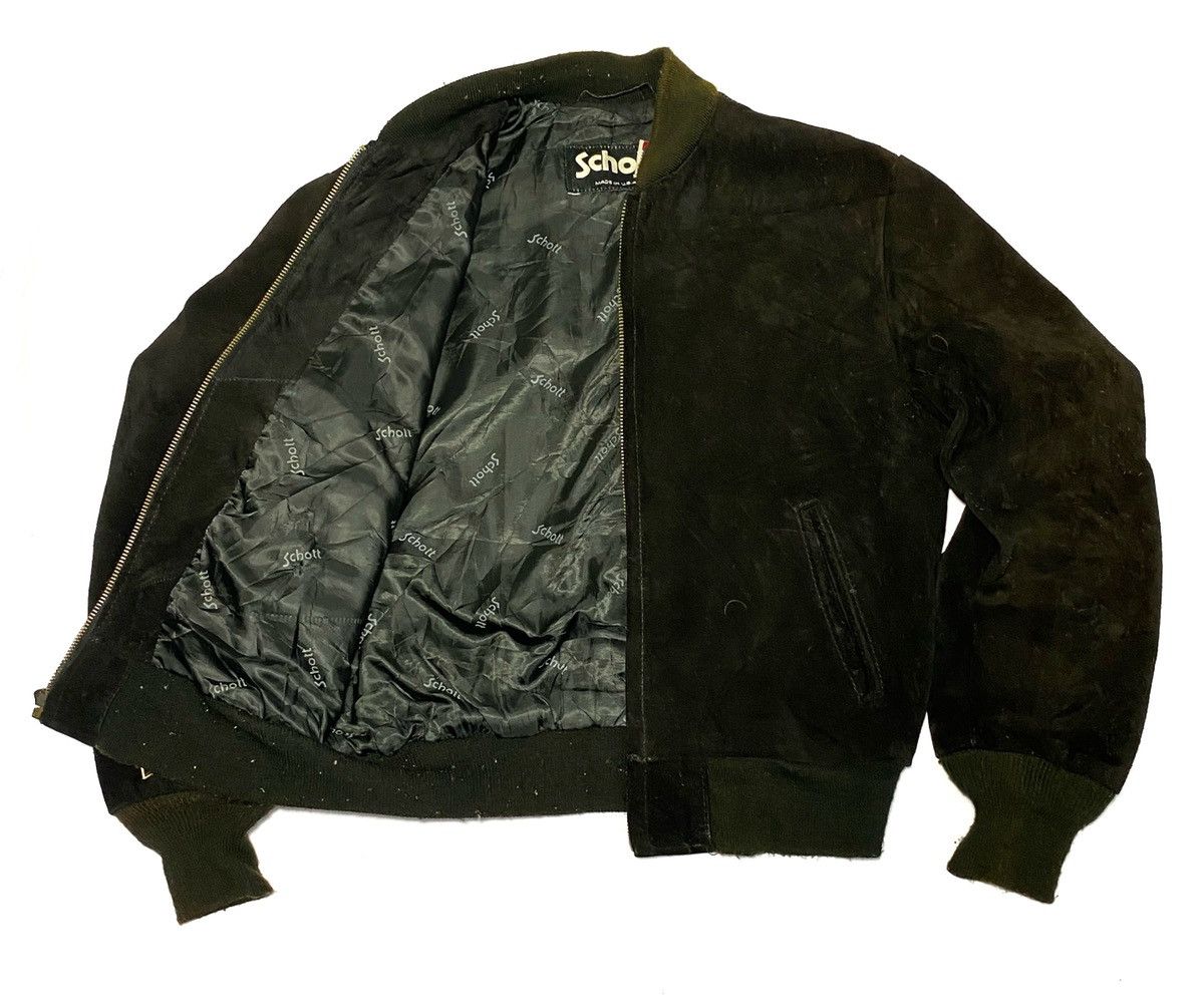 Schott SCHOTT USA Bomber Suede Leather Jacket Size US M / EU 48-50 / 2 - 5 Thumbnail