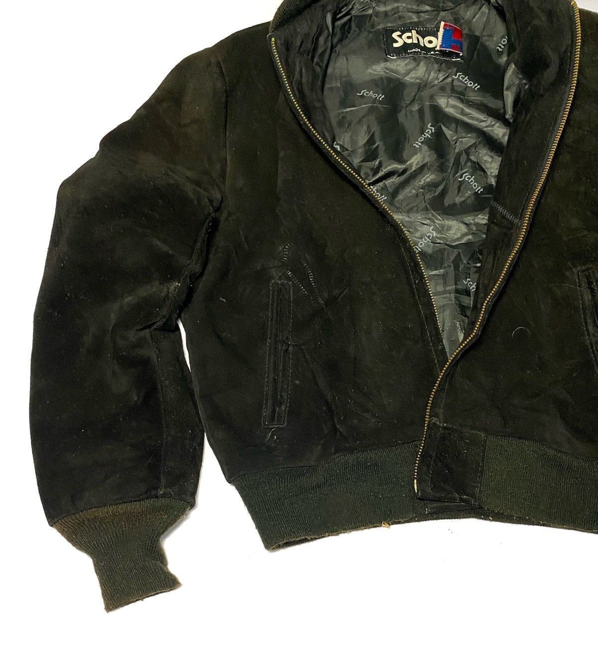 Schott SCHOTT USA Bomber Suede Leather Jacket Size US M / EU 48-50 / 2 - 3 Thumbnail
