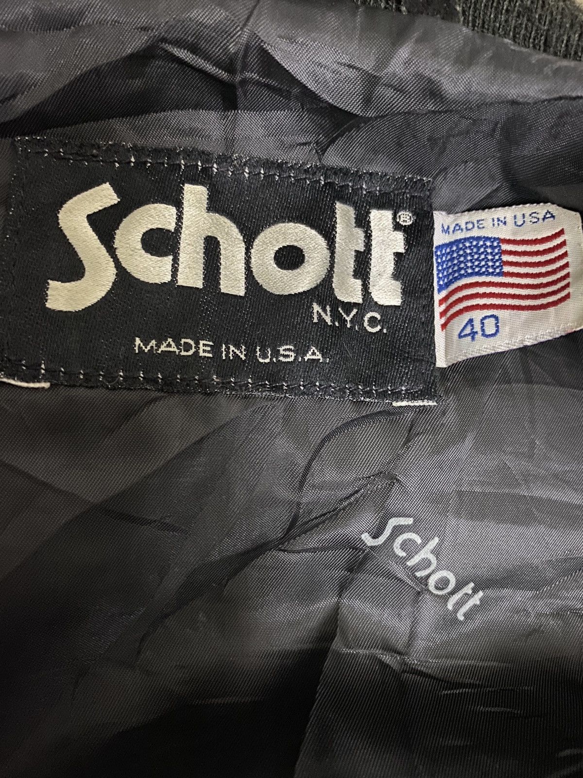 Schott SCHOTT USA Bomber Suede Leather Jacket Size US M / EU 48-50 / 2 - 10 Thumbnail