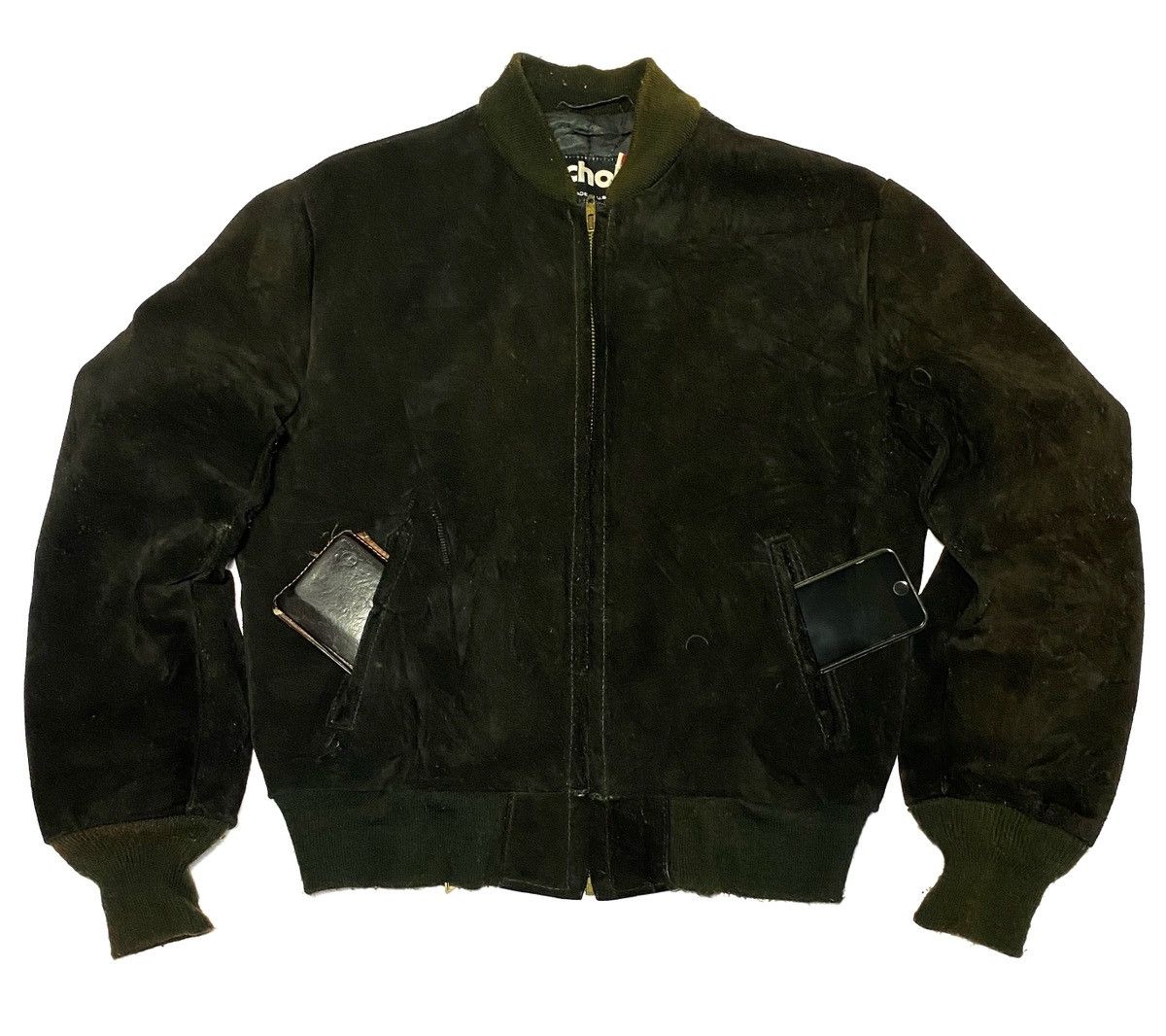 Schott SCHOTT USA Bomber Suede Leather Jacket Size US M / EU 48-50 / 2 - 1 Thumbnail
