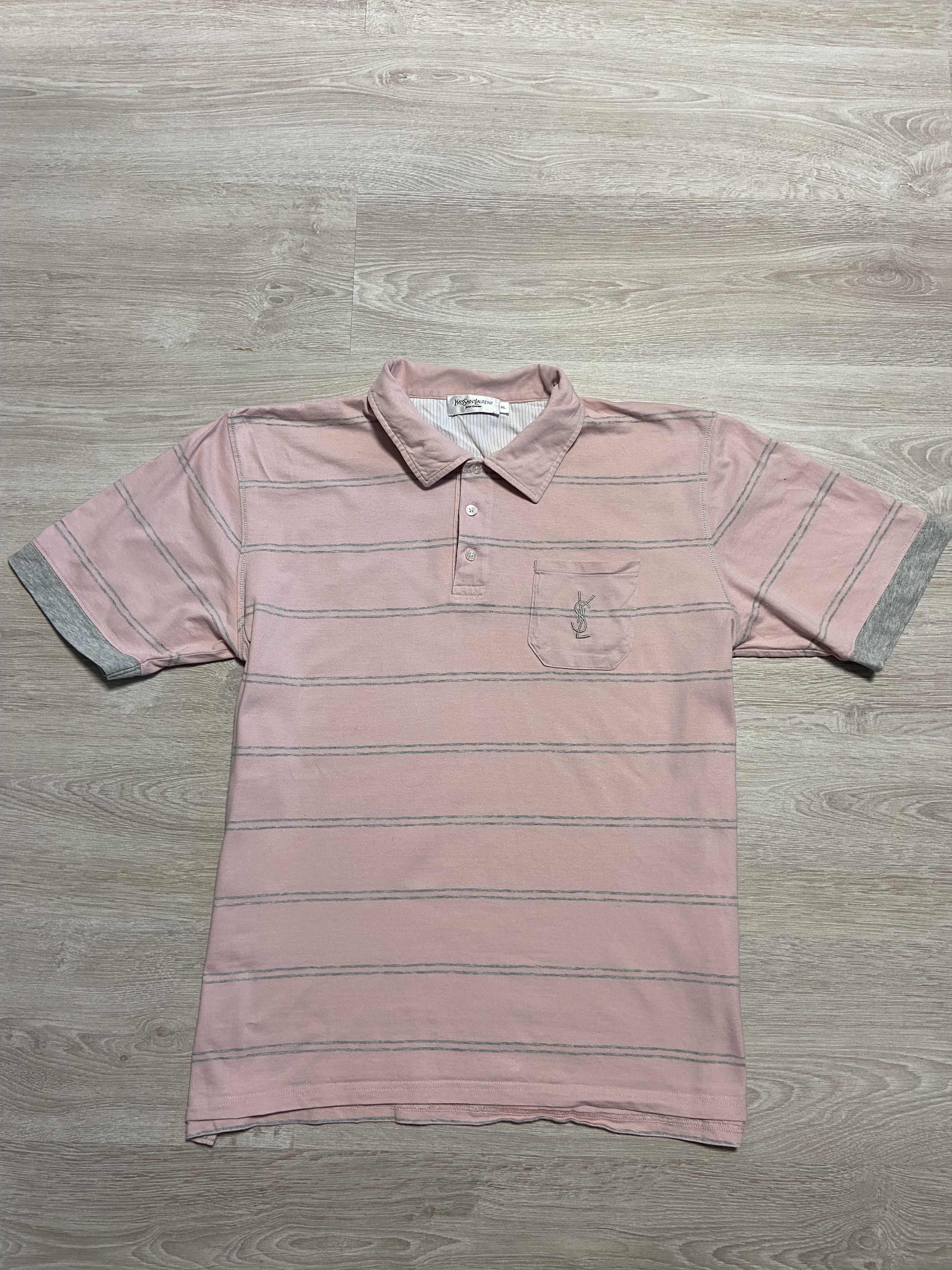 Vintage Vintage YSL Polo Yves Saint Laurent XXL Pink Size US XXL / EU 58 / 5 - 1 Thumbnail