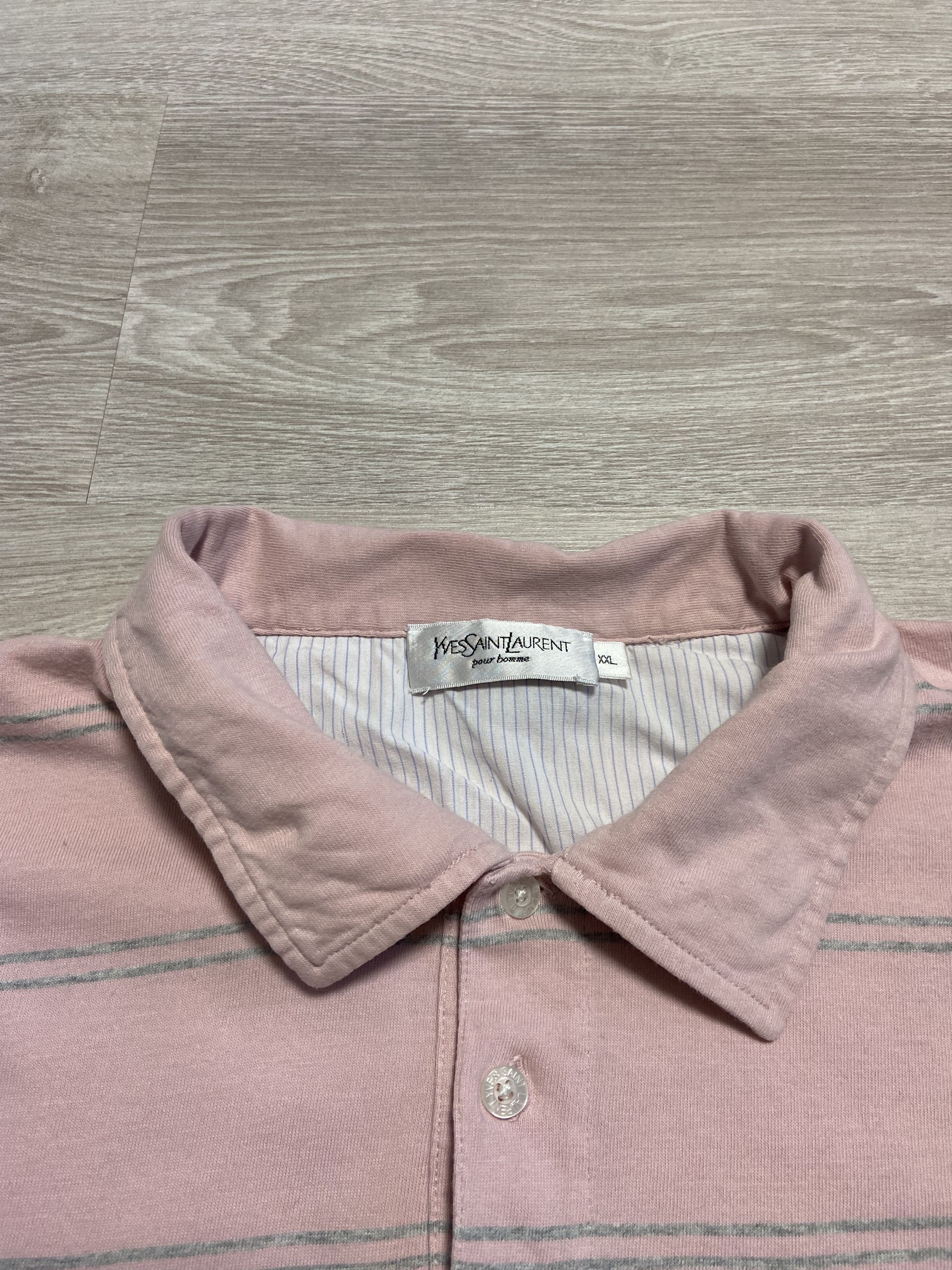 Vintage Vintage YSL Polo Yves Saint Laurent XXL Pink Size US XXL / EU 58 / 5 - 3 Thumbnail