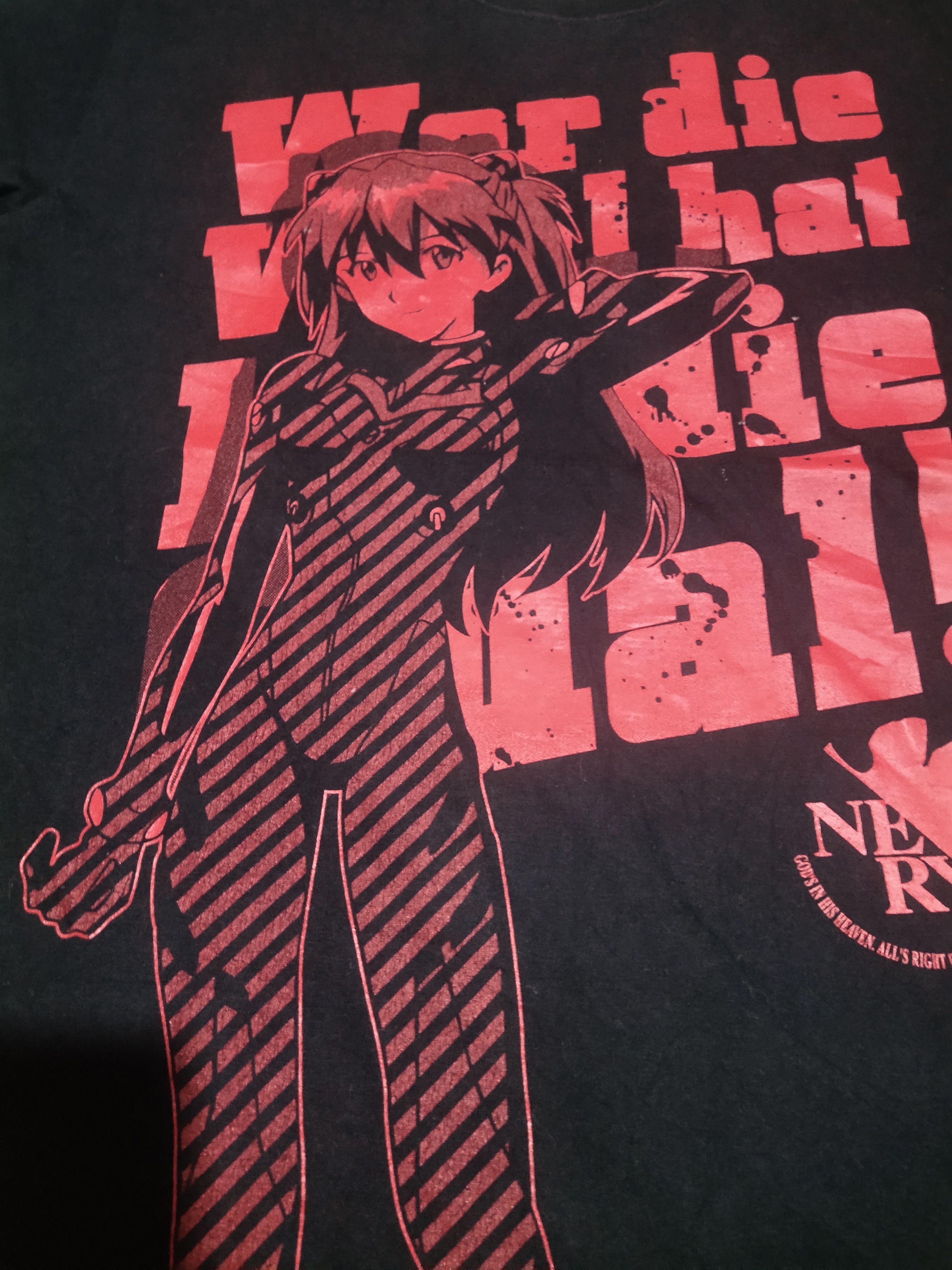 Anime × Vintage Rare Neon Genesis Evangelion Asuka Anime Movie Size US M / EU 48-50 / 2 - 3 Thumbnail