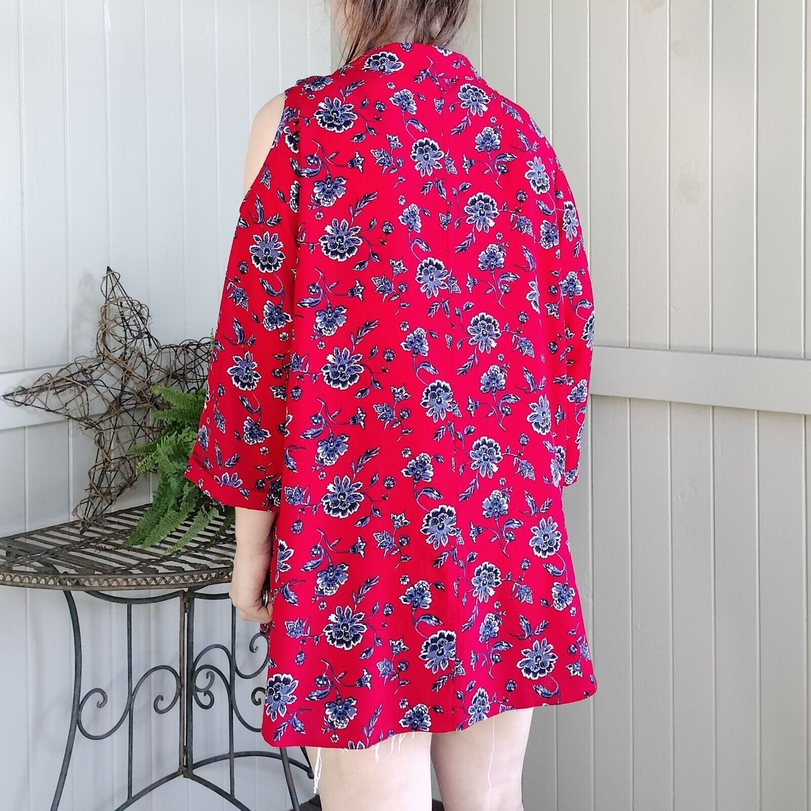 Other Autograph Top Blouse Floral Button Up Crepe Collared Size XXL / US 16-18 / IT 52-54 - 5 Thumbnail