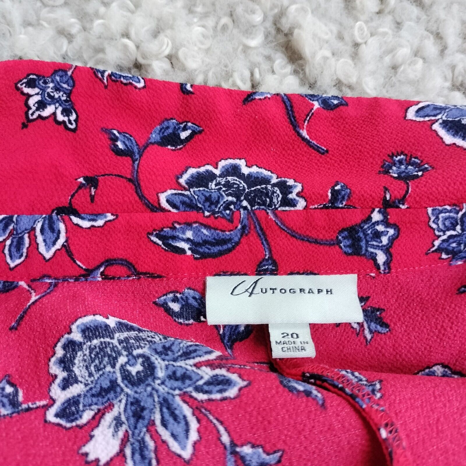 Other Autograph Top Blouse Floral Button Up Crepe Collared Size XXL / US 16-18 / IT 52-54 - 6 Thumbnail