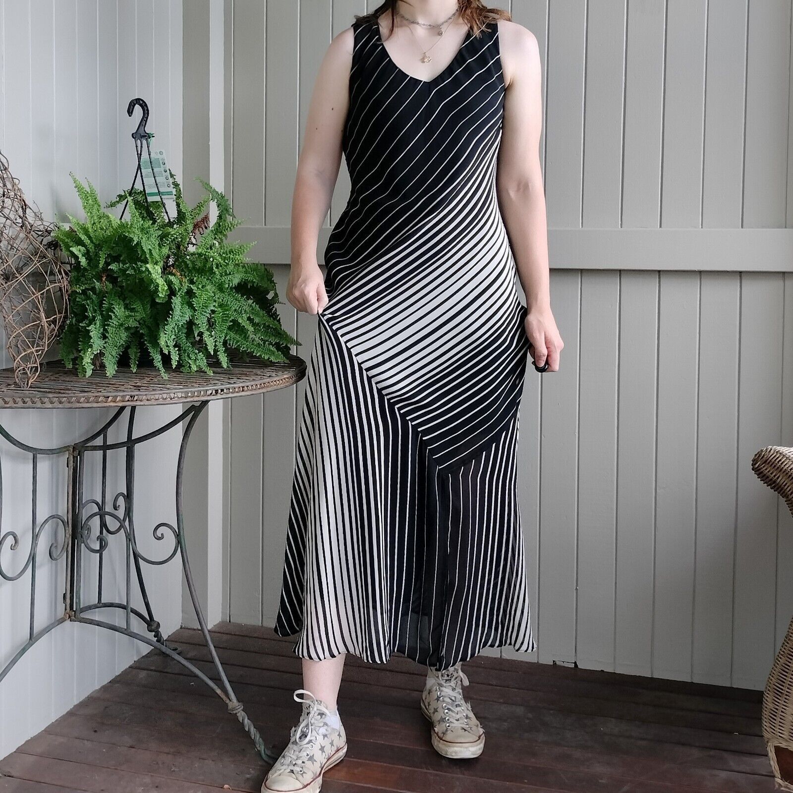 Designer × Vintage Vintage Y2K Wallis Dress Black Maxi Slip Formal Prom Size M / US 6-8 / IT 42-44 - 2 Thumbnail
