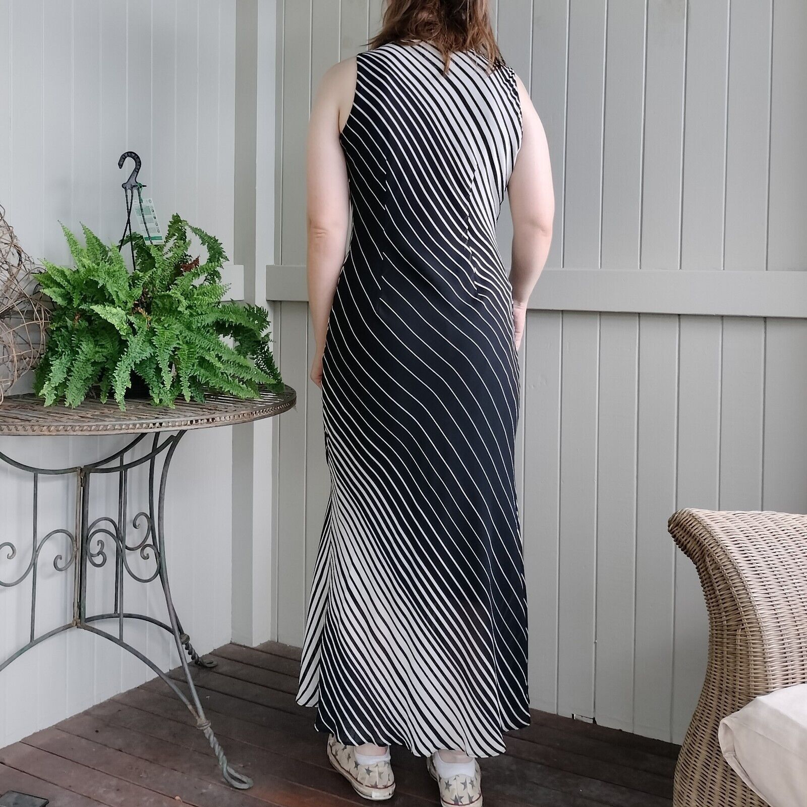 Designer × Vintage Vintage Y2K Wallis Dress Black Maxi Slip Formal Prom Size M / US 6-8 / IT 42-44 - 4 Thumbnail