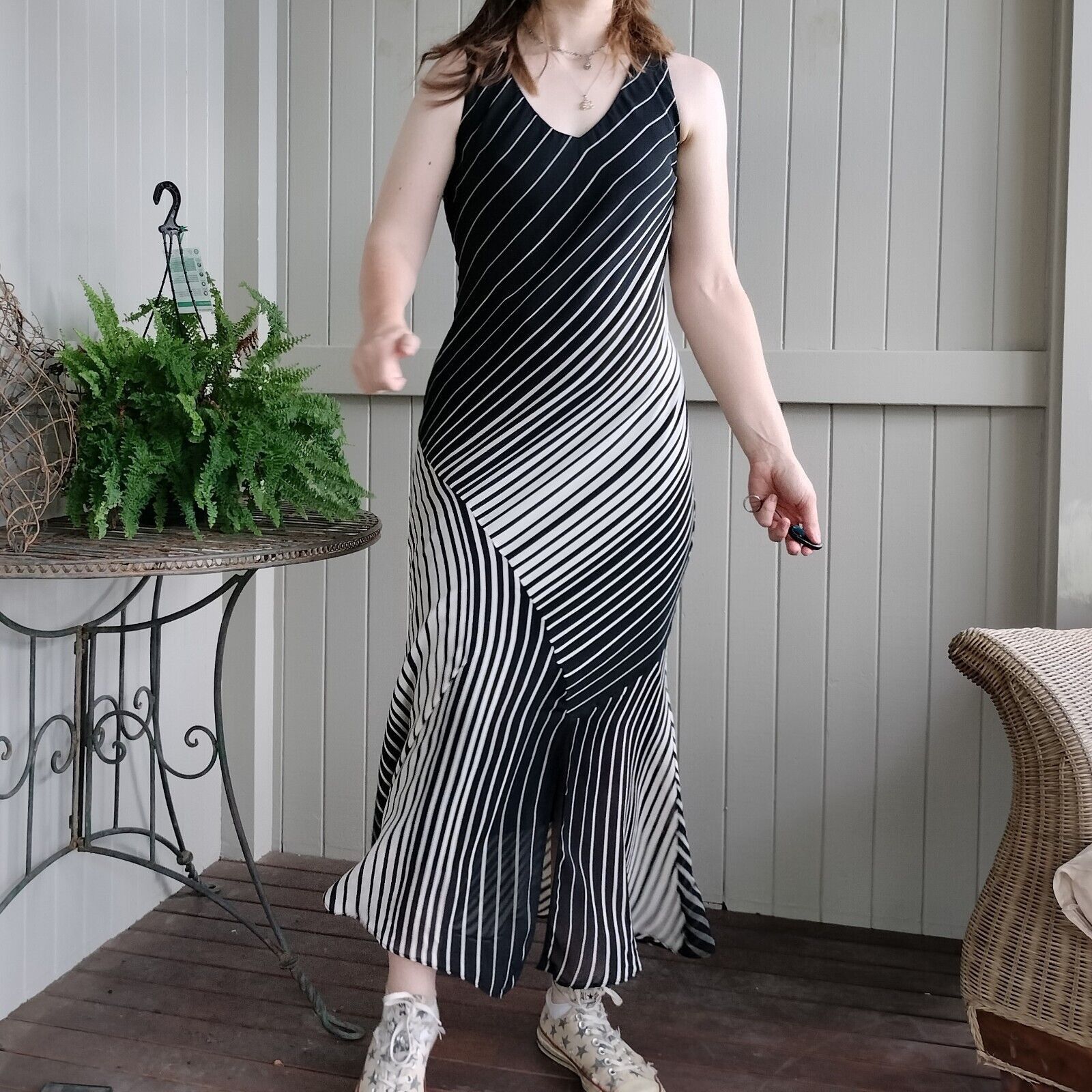 Designer × Vintage Vintage Y2K Wallis Dress Black Maxi Slip Formal Prom Size M / US 6-8 / IT 42-44 - 5 Thumbnail