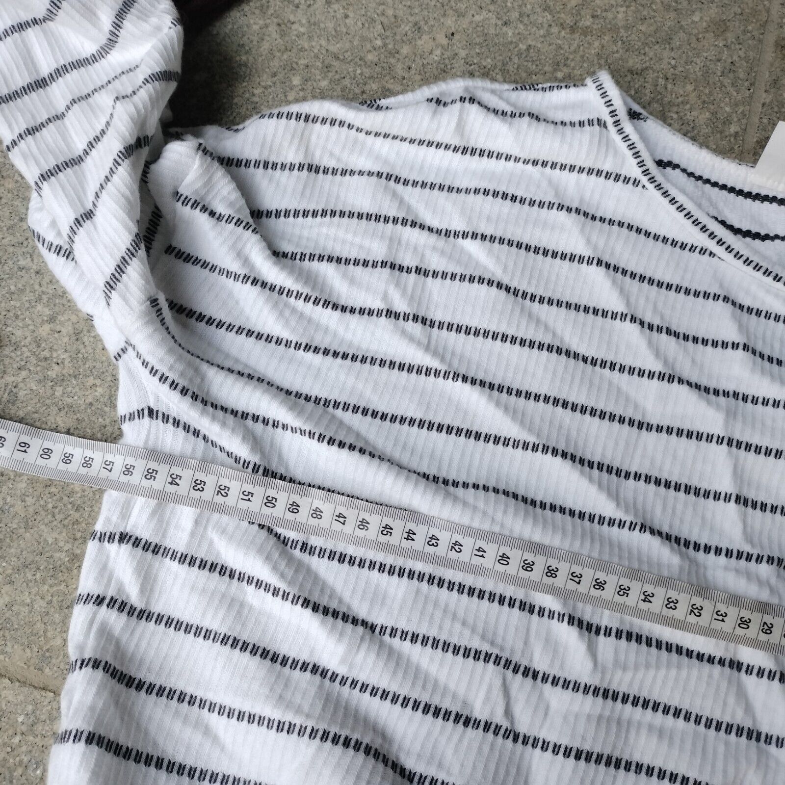 Designer Seed Heritage Jumper Sweater White Grey Knit Bell Sleeve Size M / US 6-8 / IT 42-44 - 9 Thumbnail