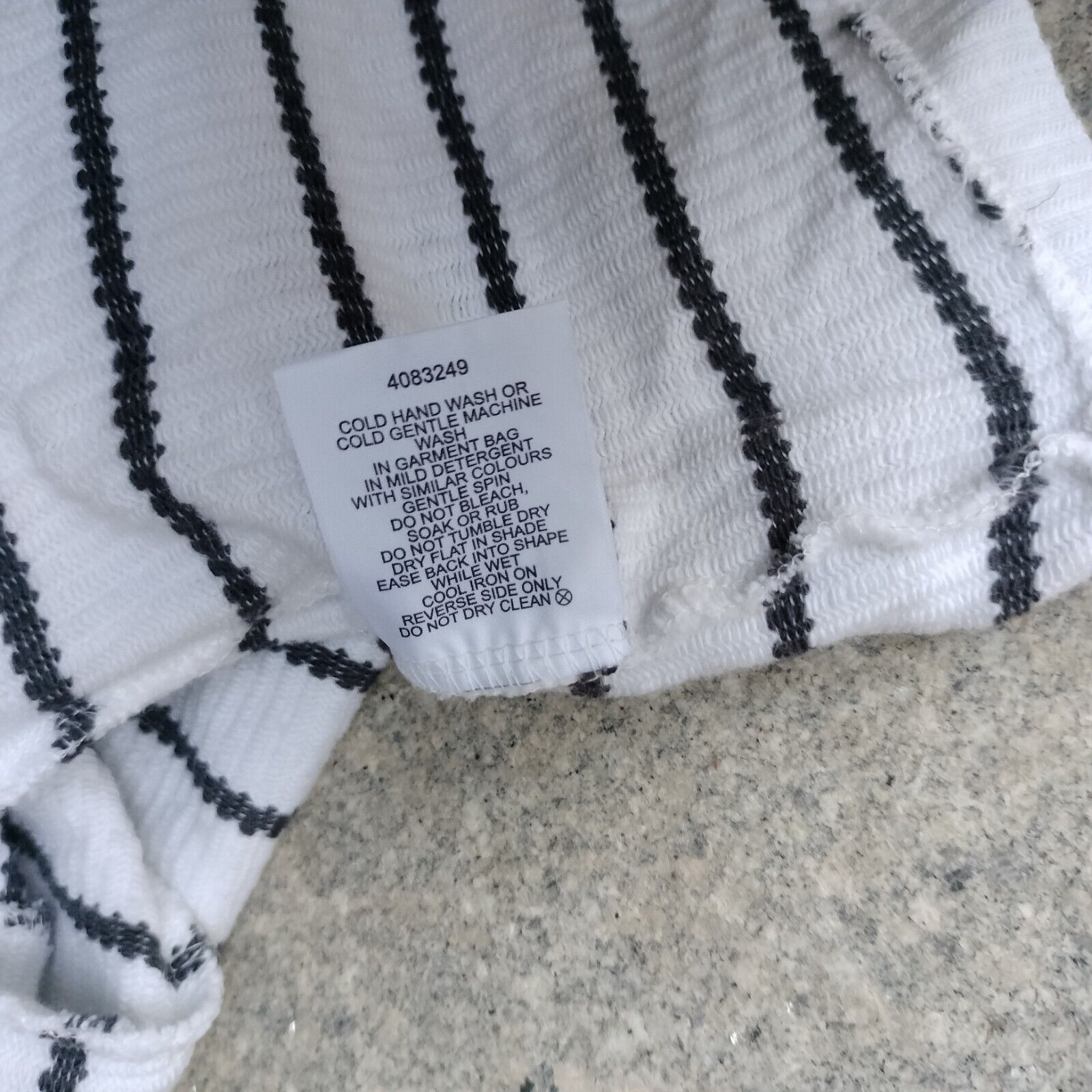 Designer Seed Heritage Jumper Sweater White Grey Knit Bell Sleeve Size M / US 6-8 / IT 42-44 - 7 Thumbnail