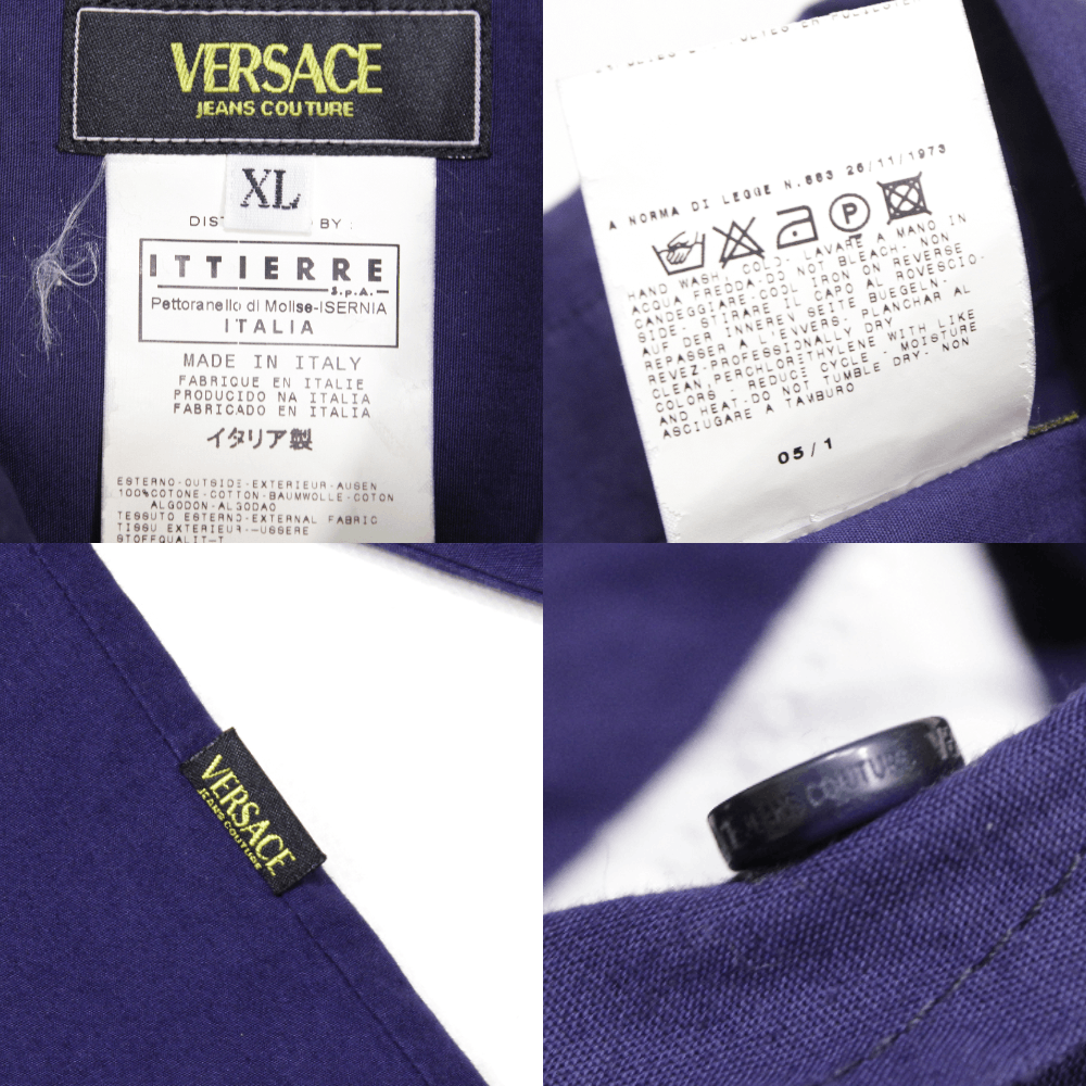 Versace 90S Patched Letters Shirt Vintage Size US XL / EU 56 / 4 - 9 Thumbnail