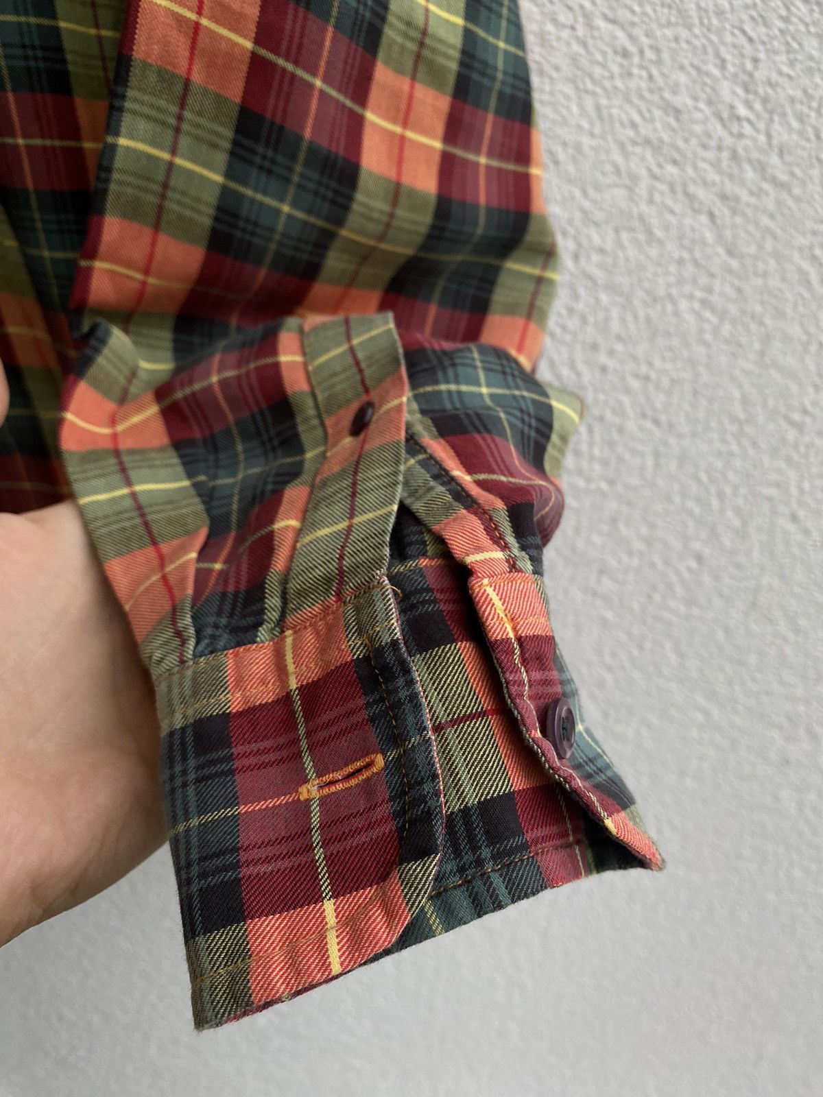 Yves Saint Laurent Plaid YSL Shirt Cotton Logo Soft Size US M / EU 48-50 / 2 - 16 Thumbnail