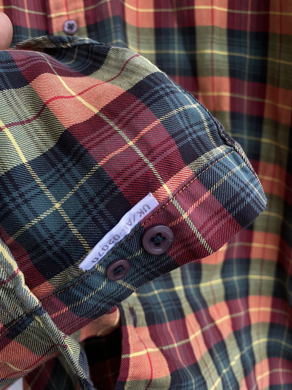 Yves Saint Laurent Plaid YSL Shirt Cotton Logo Soft Size US M / EU 48-50 / 2 - 6 Thumbnail