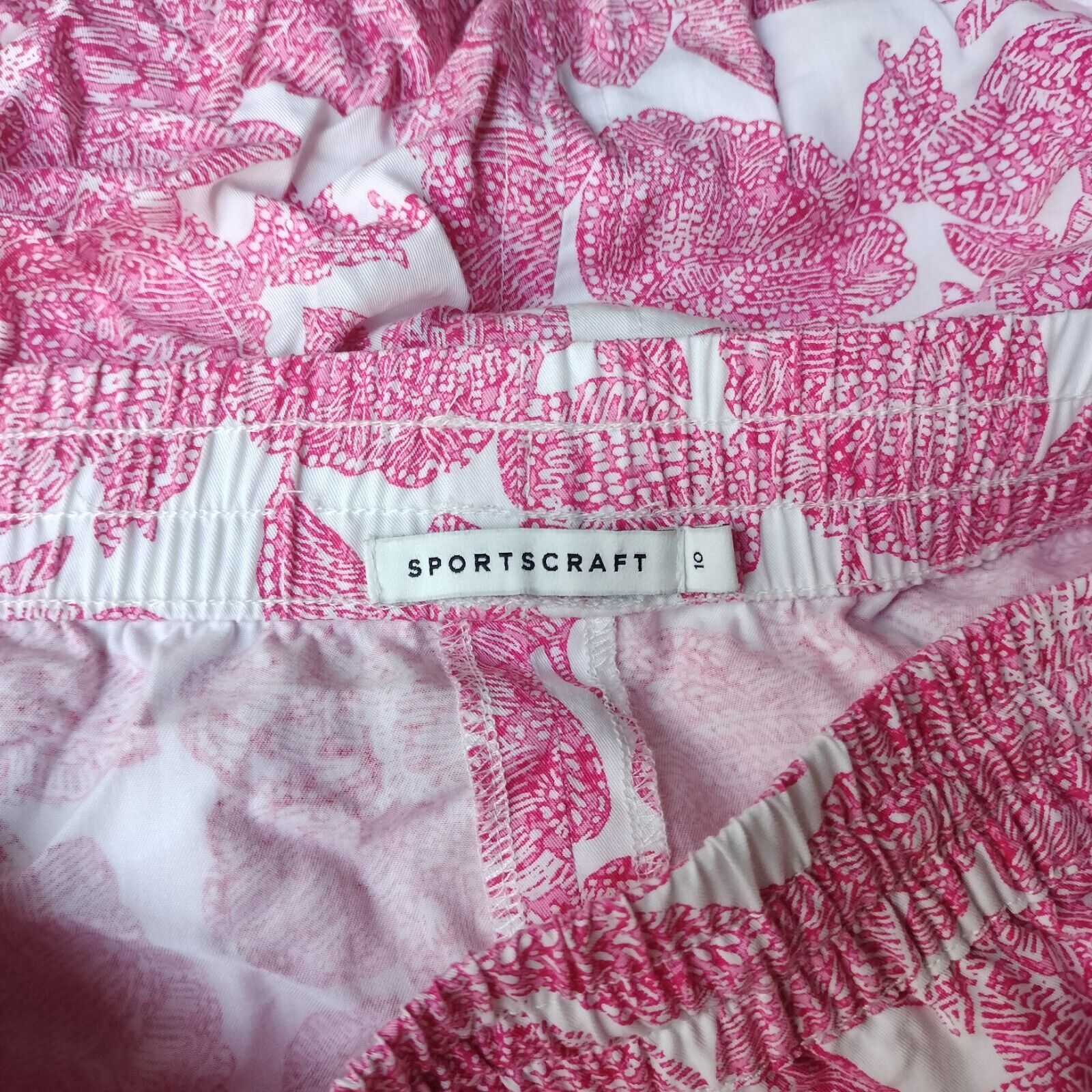 Designer Sportscraft Skirt Pink White Floral Midi A Line High Waist Size 28" / US 6 / IT 42 - 7 Thumbnail
