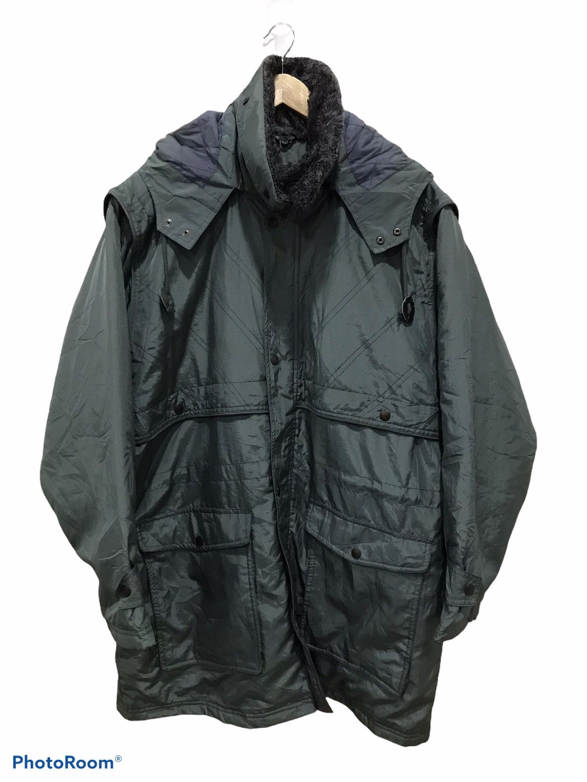 Japanese Brand Elabolate Fur sherpa hooded Jacket Size US XL / EU 56 / 4 - 2 Thumbnail