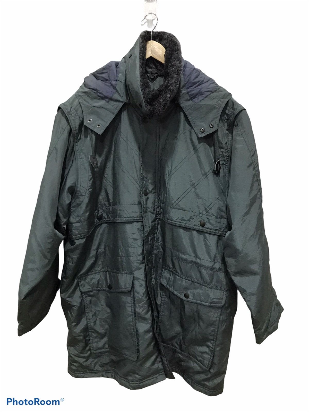 Japanese Brand Elabolate Fur sherpa hooded Jacket Size US XL / EU 56 / 4 - 1 Thumbnail