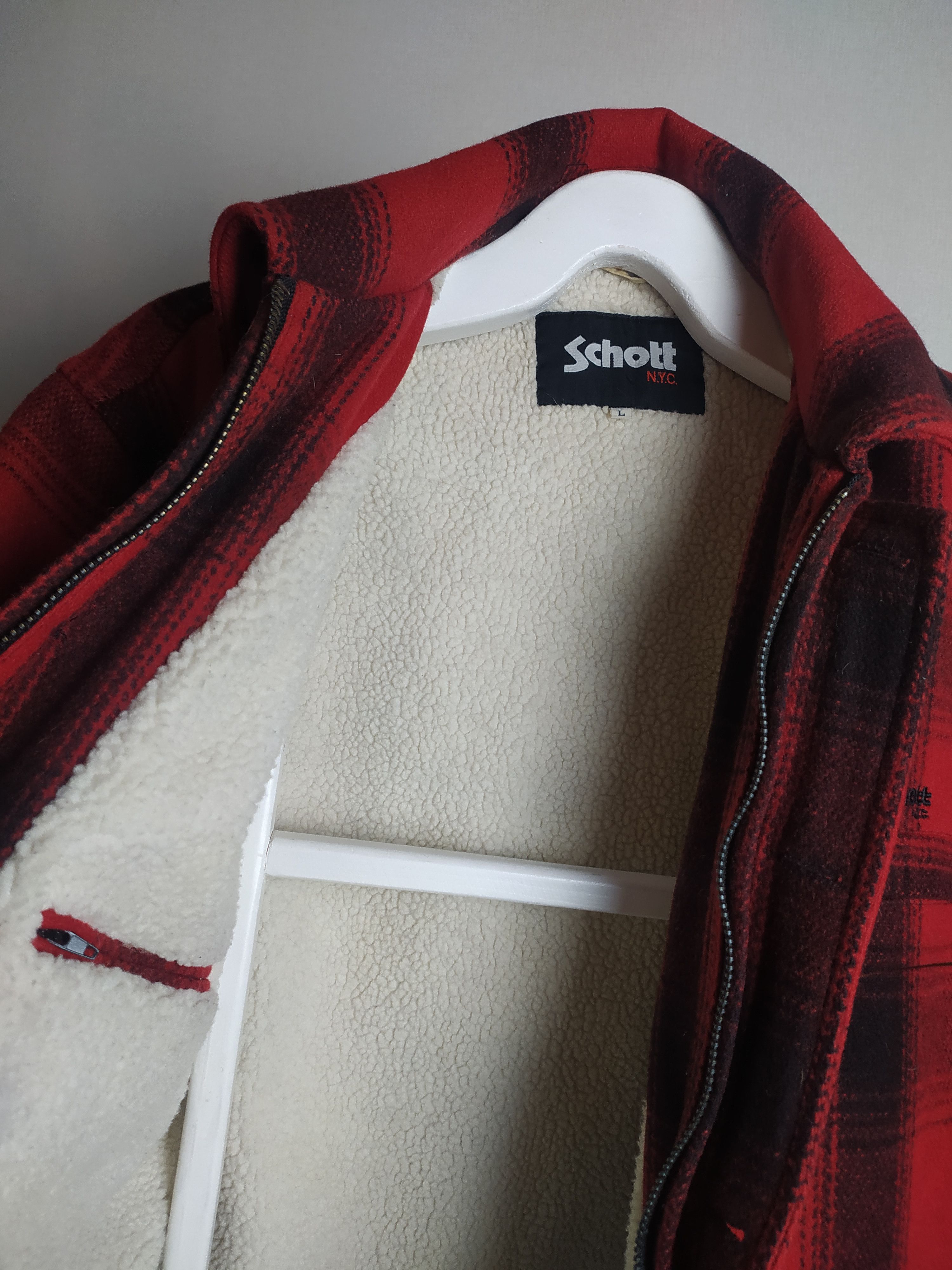 Hysteric Glamour Schott vintage checked sherpa shirt jacket hysteric glamour Size US L / EU 52-54 / 3 - 6 Thumbnail