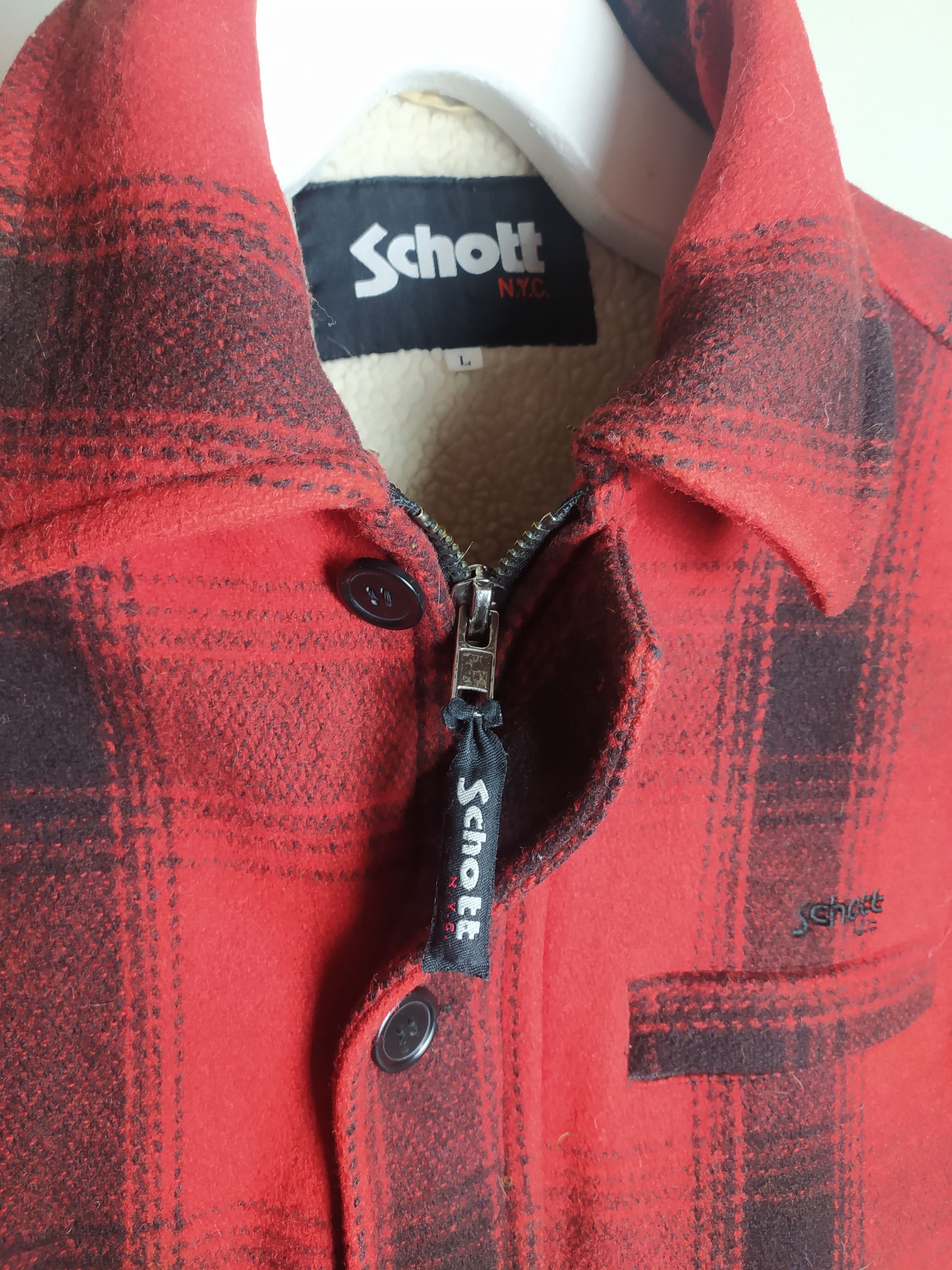 Hysteric Glamour Schott vintage checked sherpa shirt jacket hysteric glamour Size US L / EU 52-54 / 3 - 5 Thumbnail