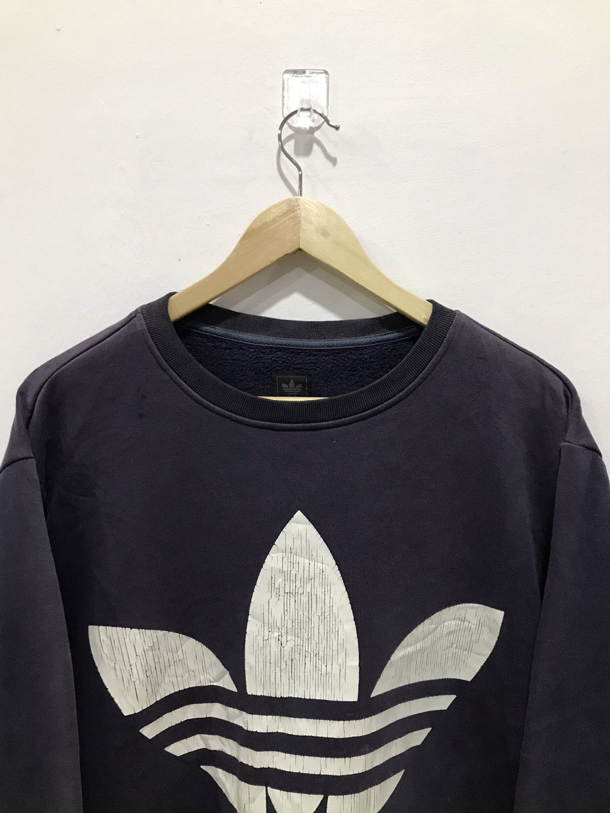Adidas ADIDAS Trefoil Big Logo Pullover Sweatshirt Size US L / EU 52-54 / 3 - 3 Thumbnail