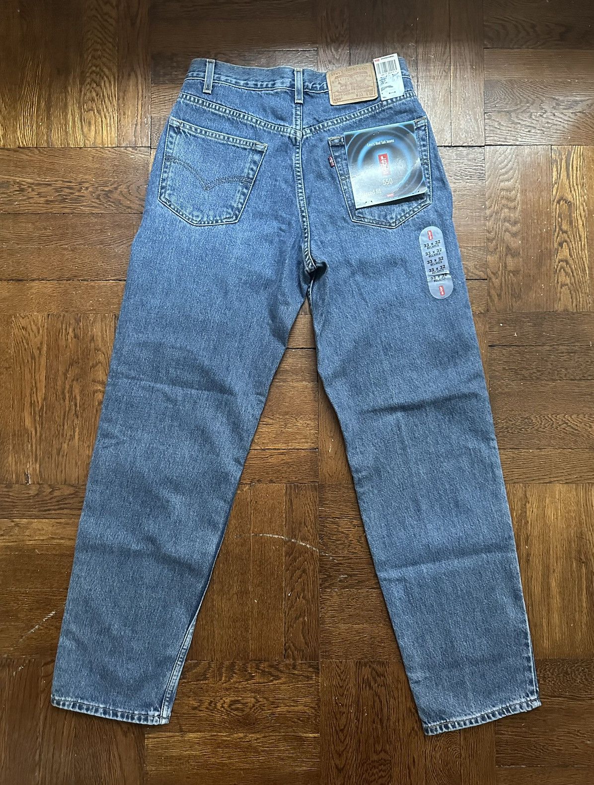 image of Vintage Levis 550 Jeans 33 X 32 - Blue Wash 90's Deadstock, Men's